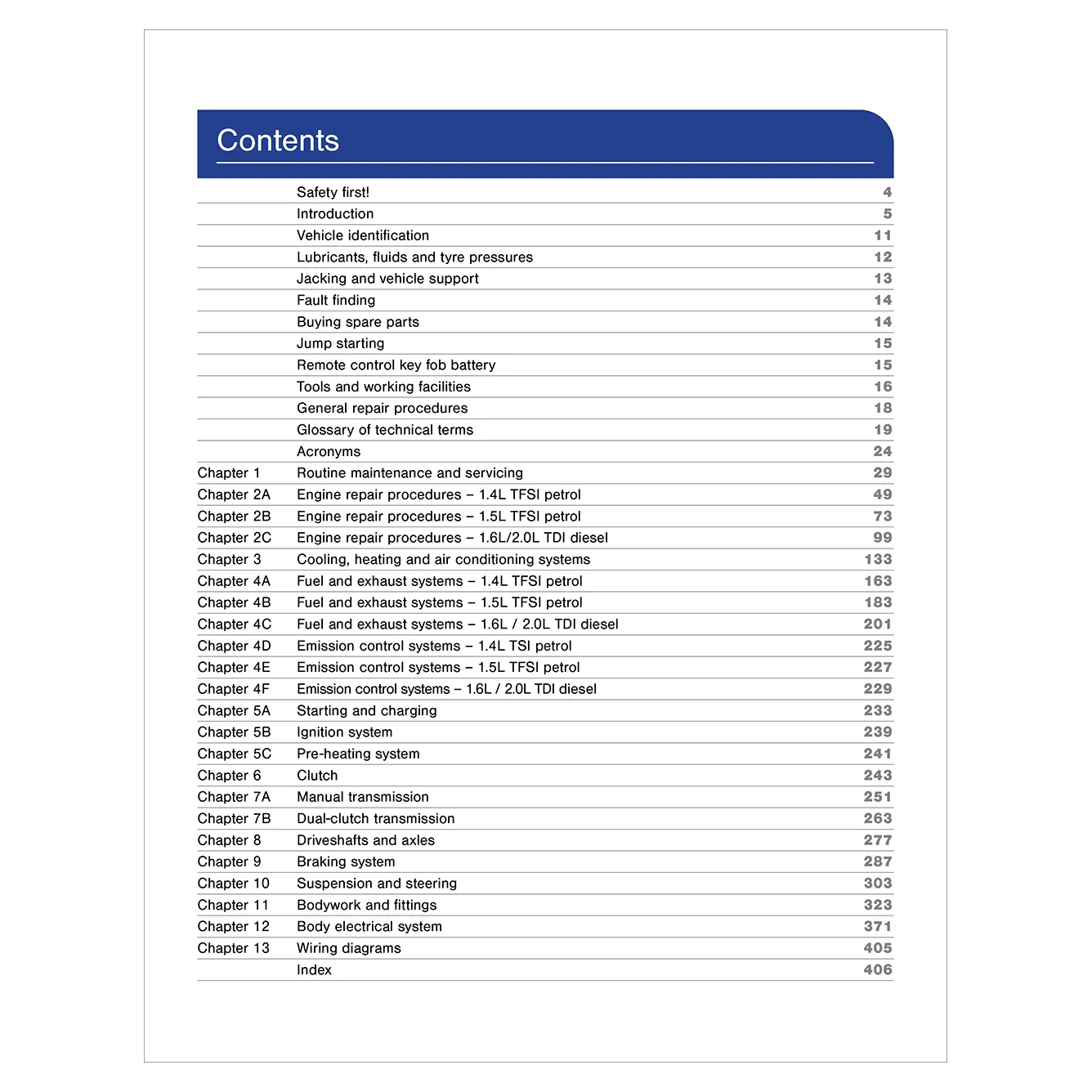 Audi A3 Petrol & Diesel (2012 - 2020) Haynes Repair Manual - Image 3