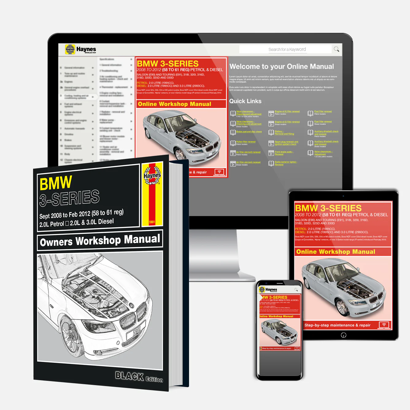 BMW 3-Series (Sept 08-Feb 2012) Haynes Repair Manual - Premium Hardback Black Edition - Image 9