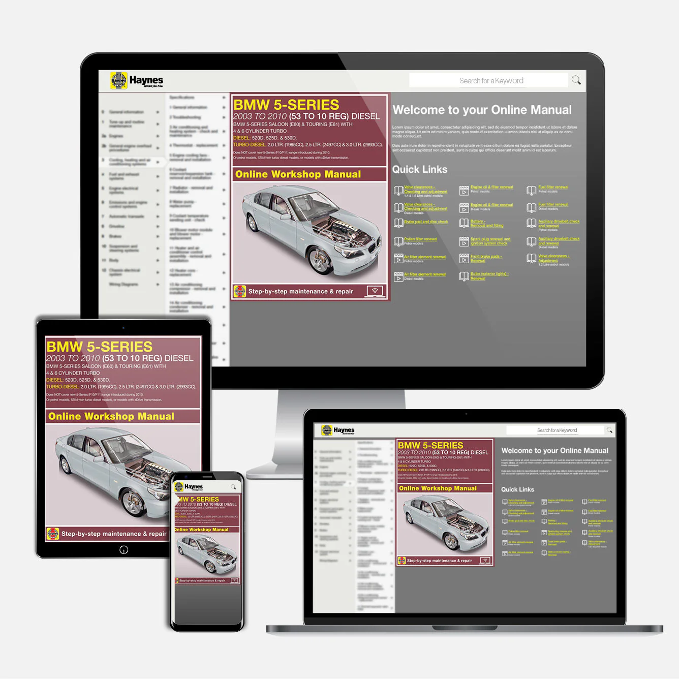 BMW 5 Series Diesel (Sept 2003-2010) Haynes Repair Manual - Image 9