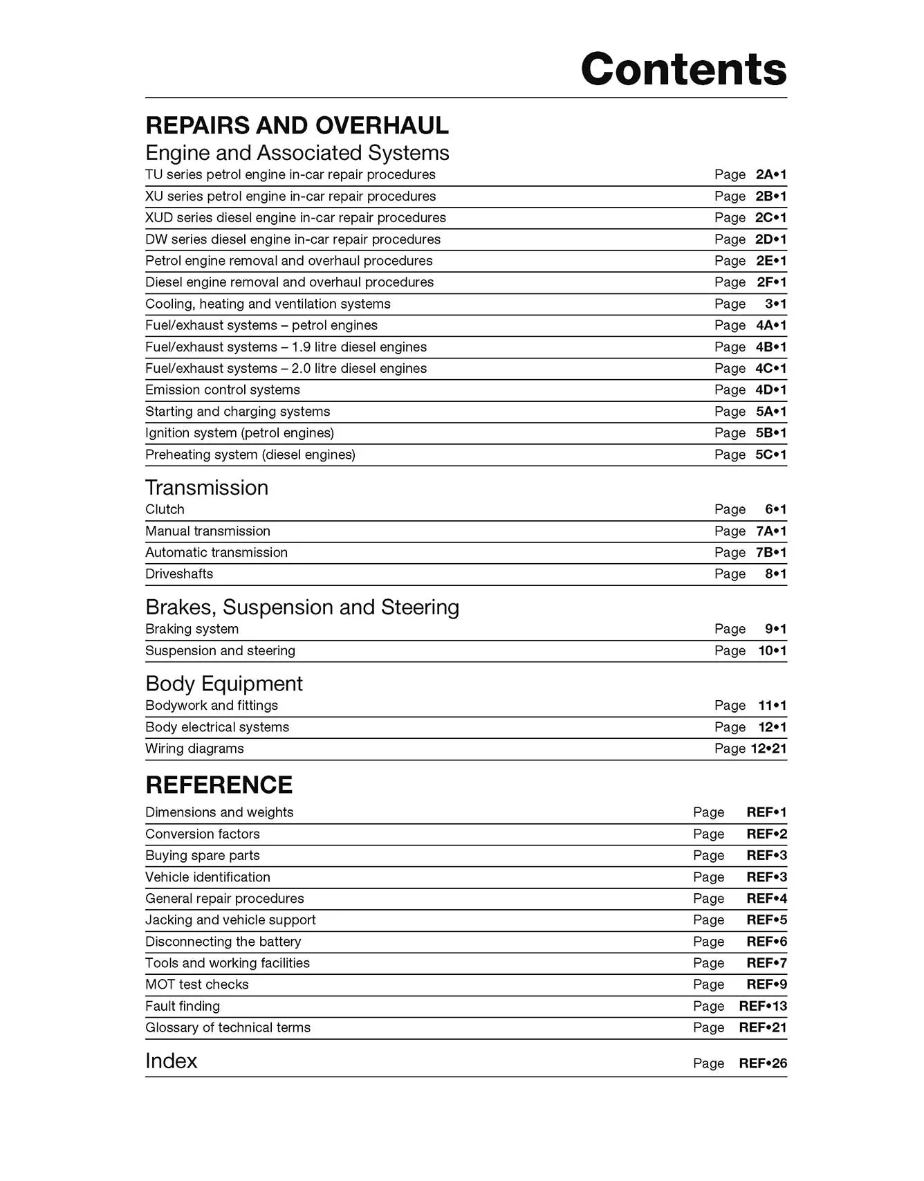 Citroen Xsara Petrol & Diesel (1997-Sept 2000) Haynes Repair Manual - Image 4