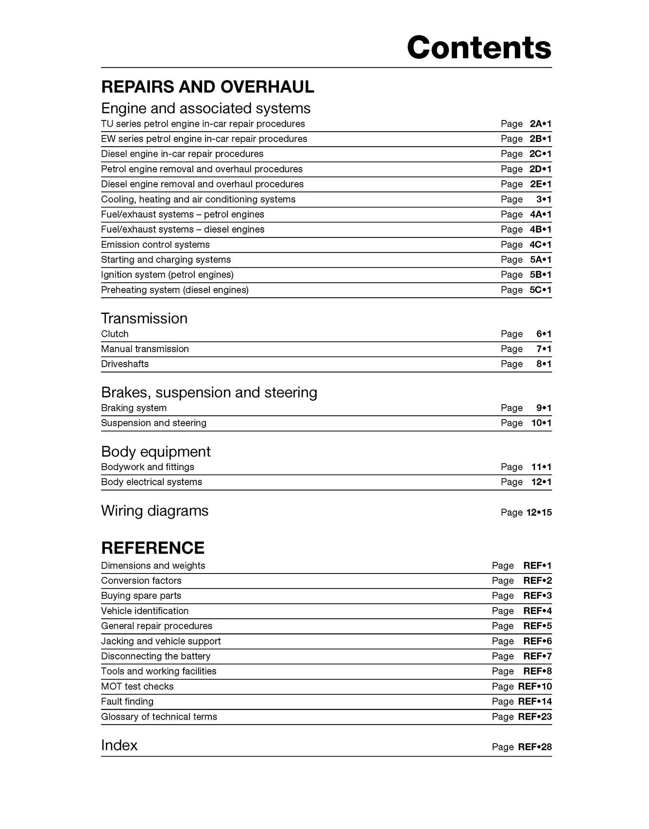 Citroen Xsara Picasso Petrol & Diesel (2000-2002) Haynes Repair Manual - Image 5