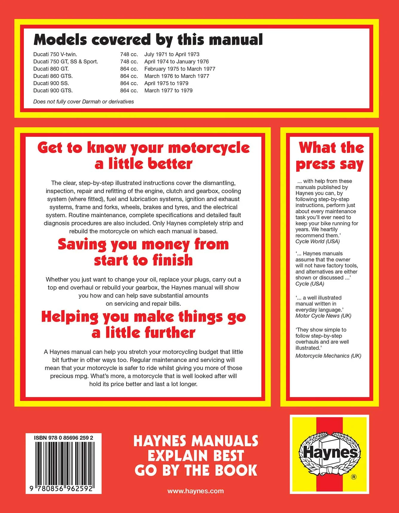 Ducati V-Twins (1971-1979) Haynes Repair Manual - Image 2