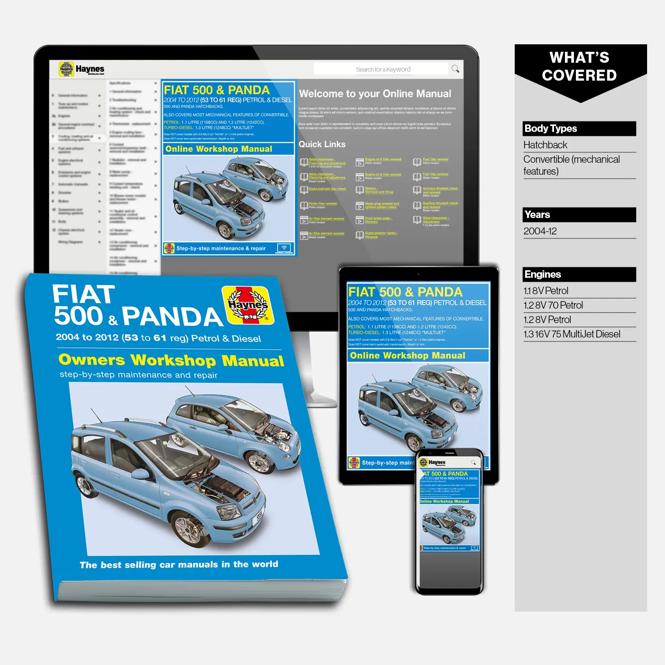Fiat 500 & Panda (2004-2012) Haynes Repair Manual