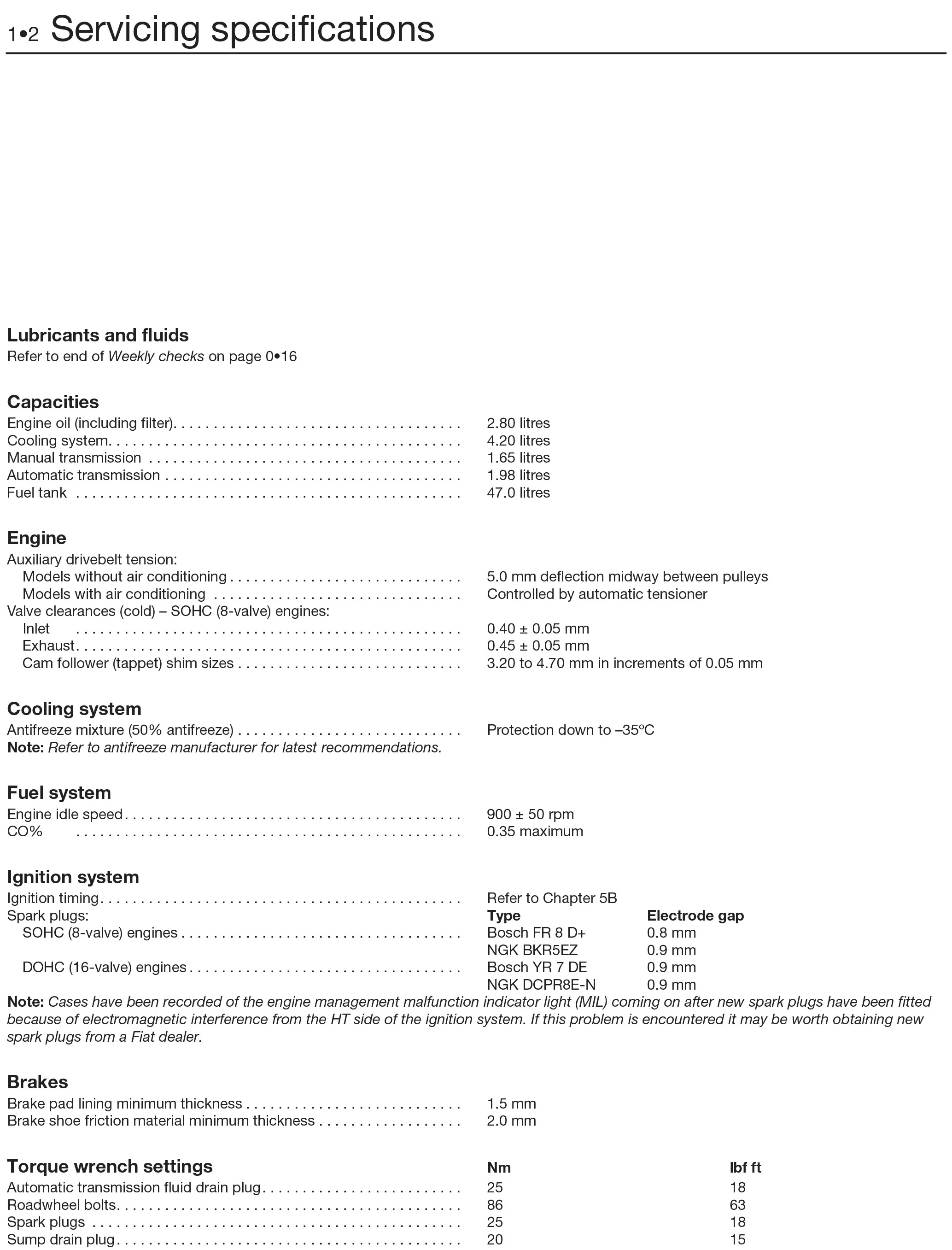 Fiat Punto petrol (Oct 99 - 07) Haynes Repair Manual - Image 4