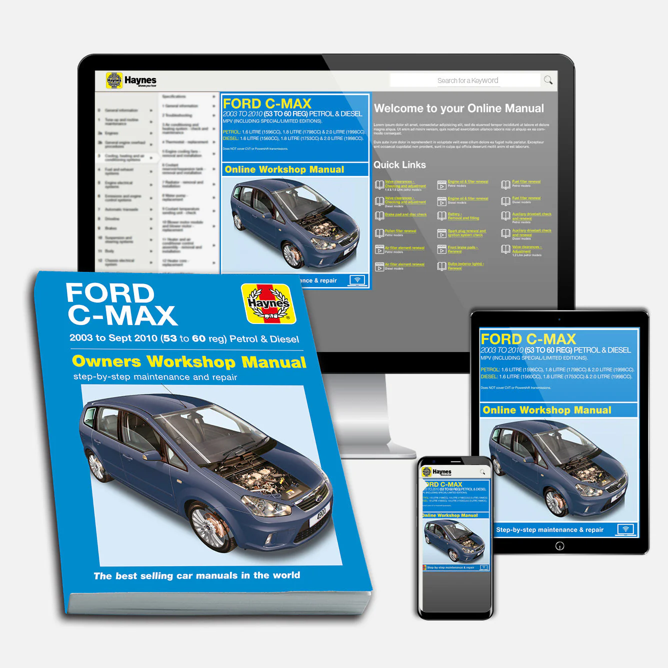 Ford C-Max Petrol & Diesel (2003-2010) Haynes Repair Manual
