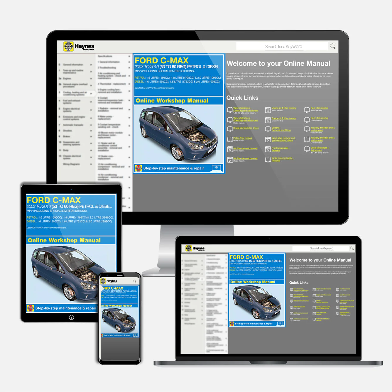 Ford C-Max Petrol & Diesel (2003-2010) Haynes Repair Manual - Image 9