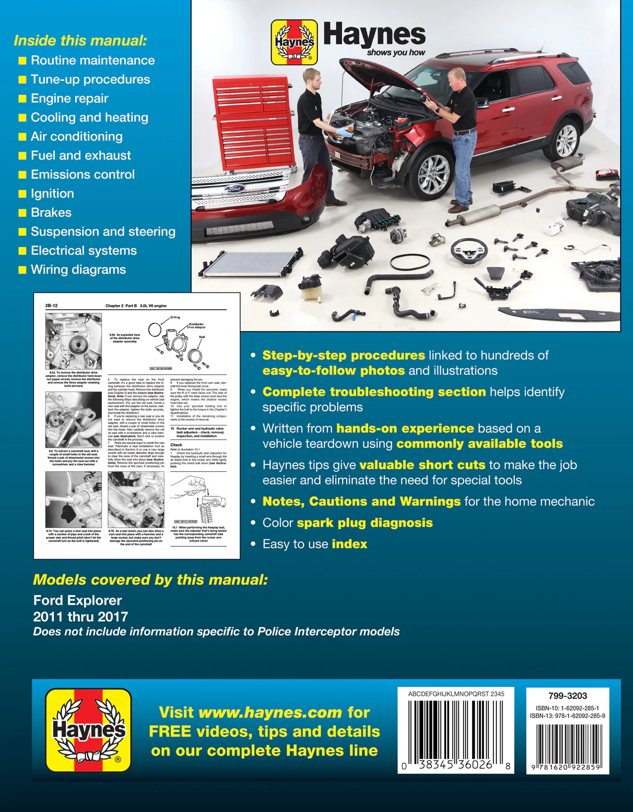 Ford Explorer, 2011-2017 Haynes Repair Manual - Image 2