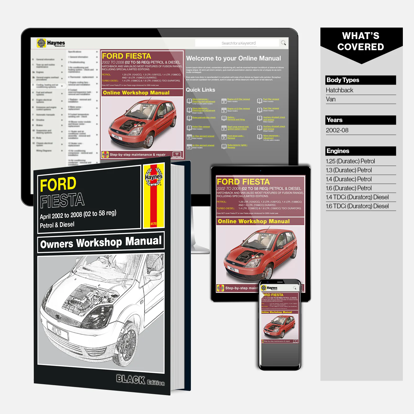 Ford Fiesta Petrol & Diesel (Apr 2002-2008) Haynes Repair Manual - Premium Hardback Black Edition - Image 9