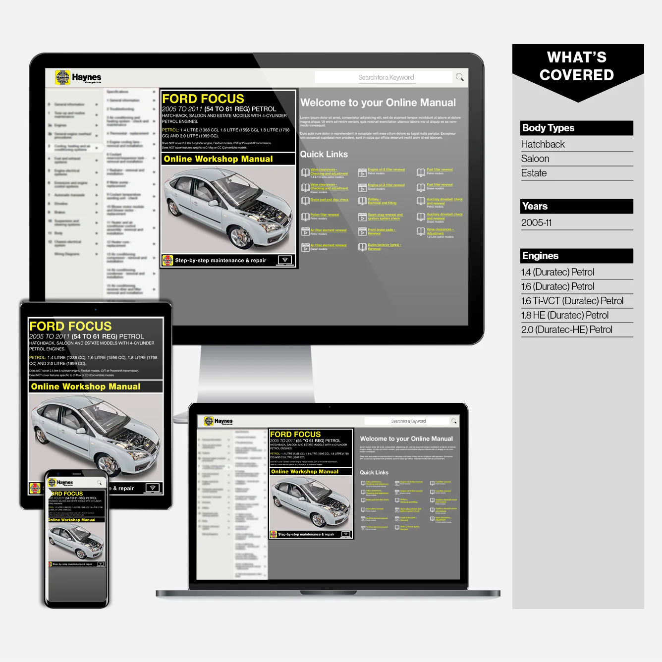 Ford Focus Petrol (2005-2011) 54 to 61 Haynes Repair Manual - Image 9