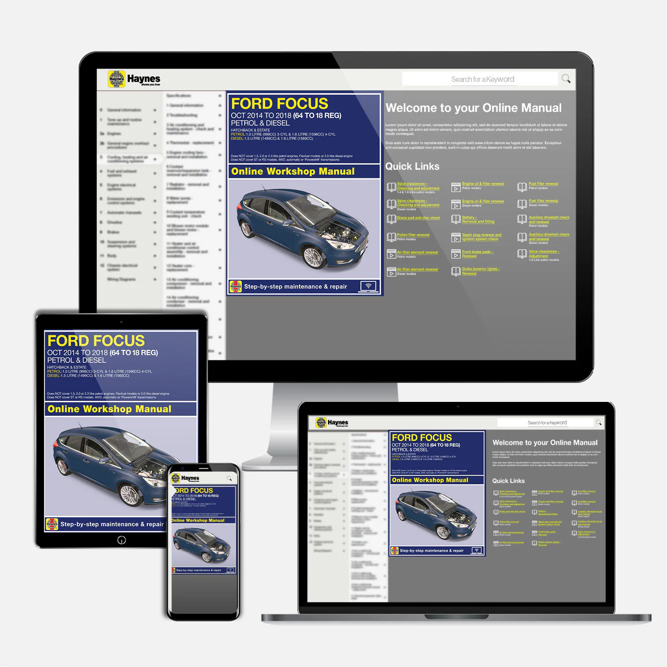 Ford Focus Petrol & Diesel 64 to 18 (Oct 2014-2018) Haynes Repair Manual - Image 9