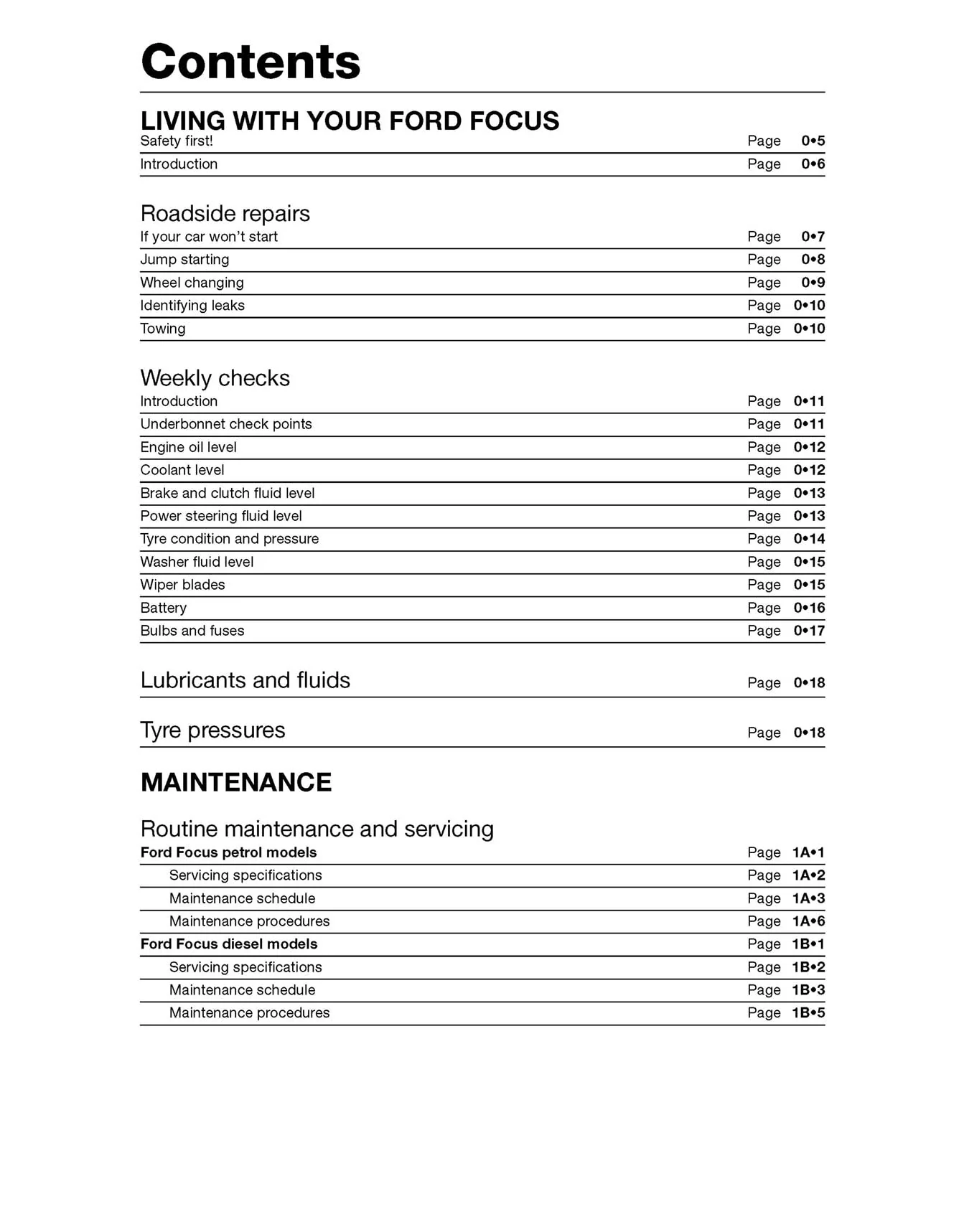 Ford Focus Petrol & Diesel (Oct 2001-2005) Haynes Repair Manual - Image 4