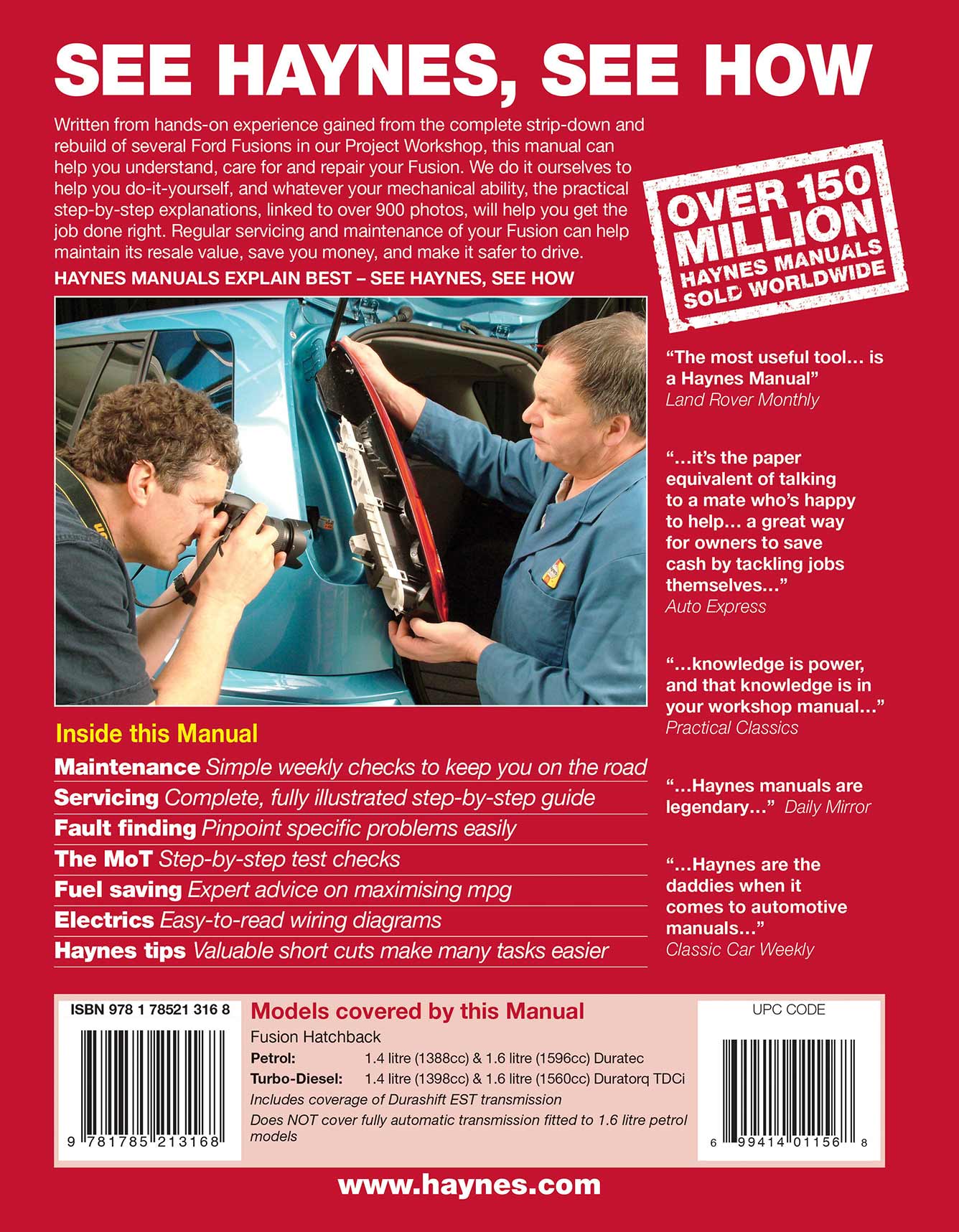 Ford Fusion Petrol & Diesel (2002-2012) Haynes Repair Manual - Image 3