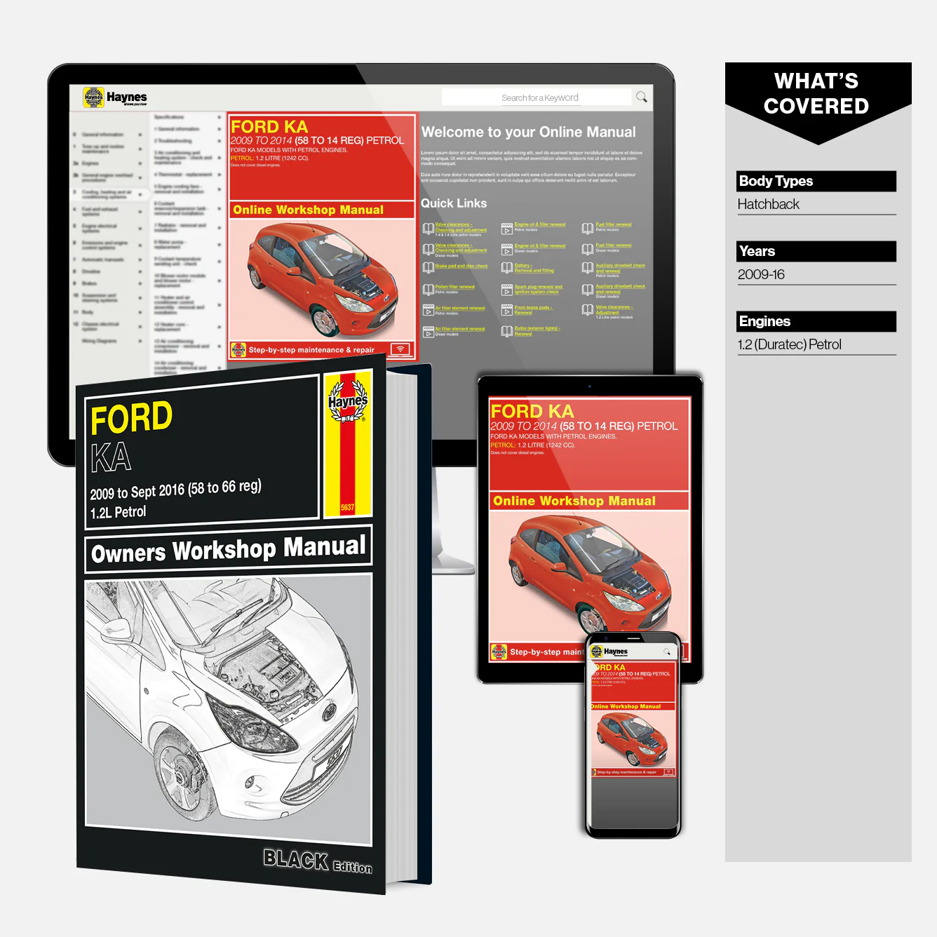 Ford Ka (2009-2016) Haynes Repair Manual - Premium Hardback Black Edition - Image 9