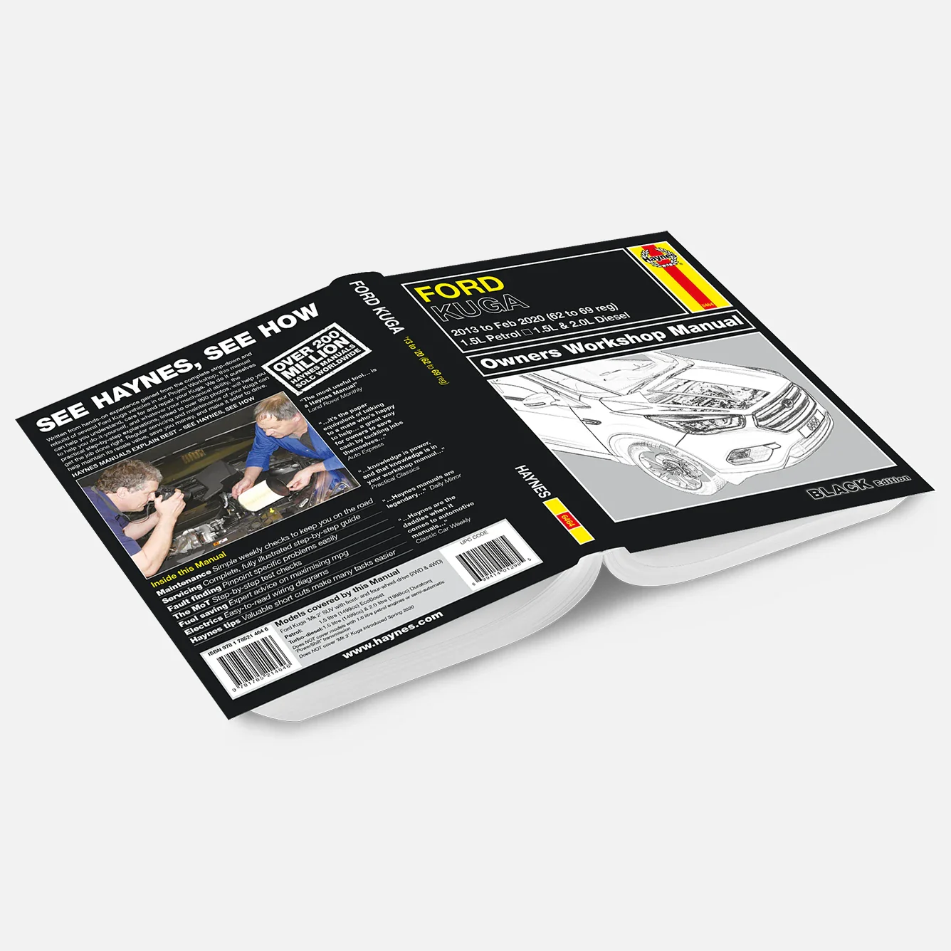 Ford Kuga 2013-Feb 2020 (62 to 69) Haynes Repair Manual - Premium Hardback Black Edition - Image 2