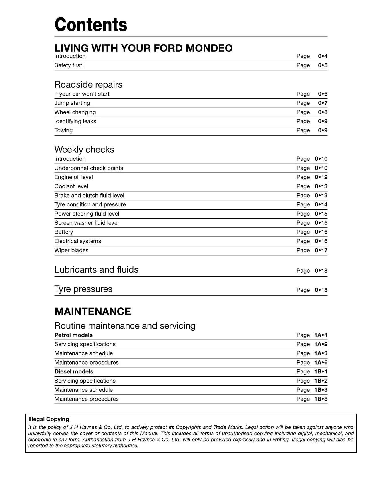 Ford Mondeo Petrol & Diesel (Apr 2007-2014) Haynes Repair Manual - Image 4