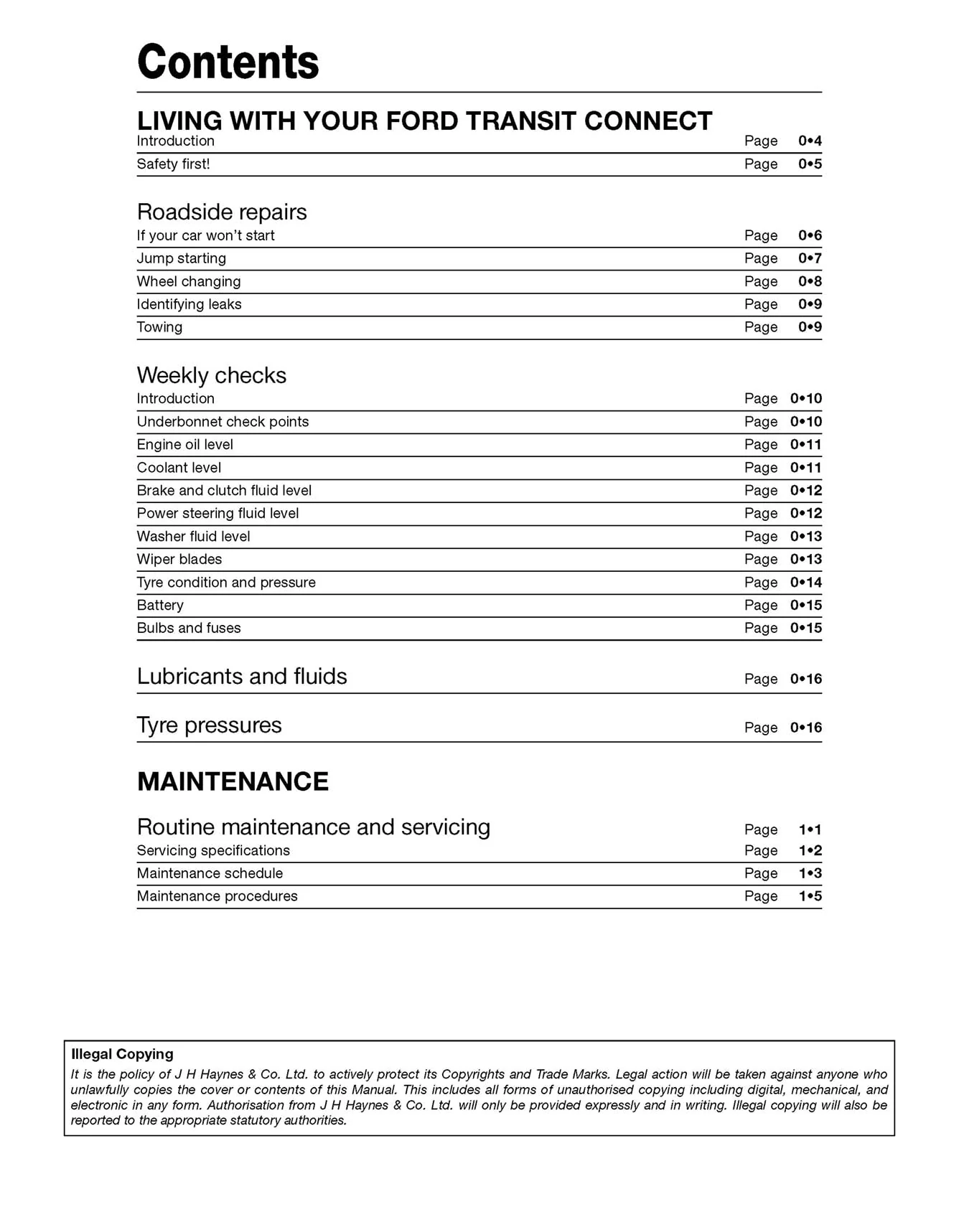 Ford Transit Connect Diesel (2002-2011) Haynes Repair Manual - Image 4