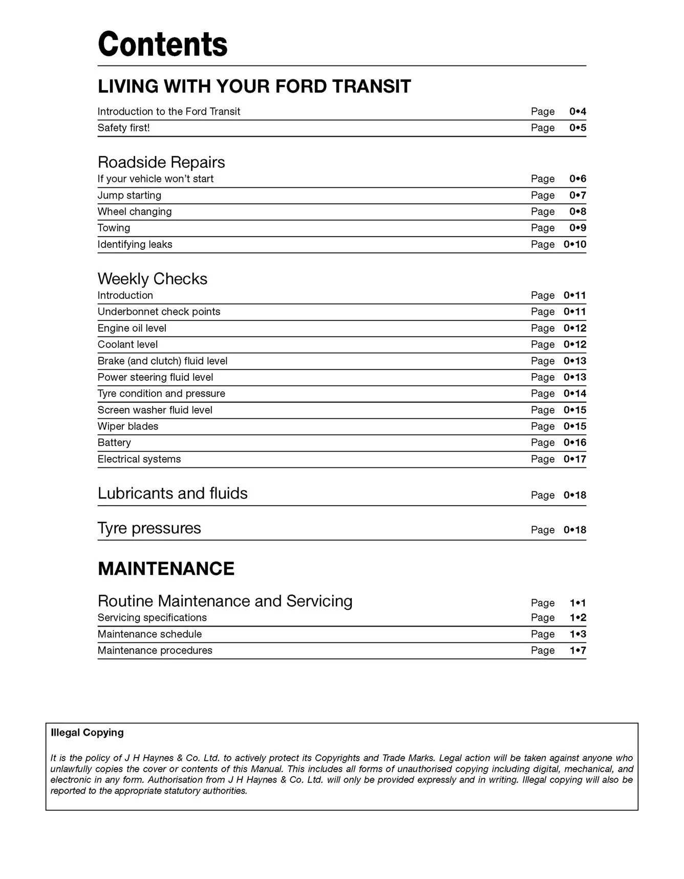Ford Transit Diesel (Oct 2000-Oct 2006) Haynes Repair Manual - Image 4