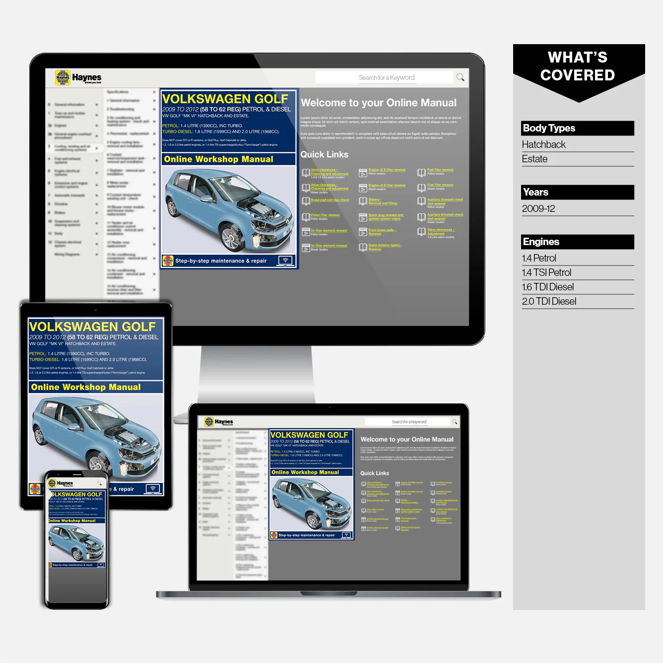 Golf Petrol & Diesel (2009-2012) Haynes Repair Manual - Image 9