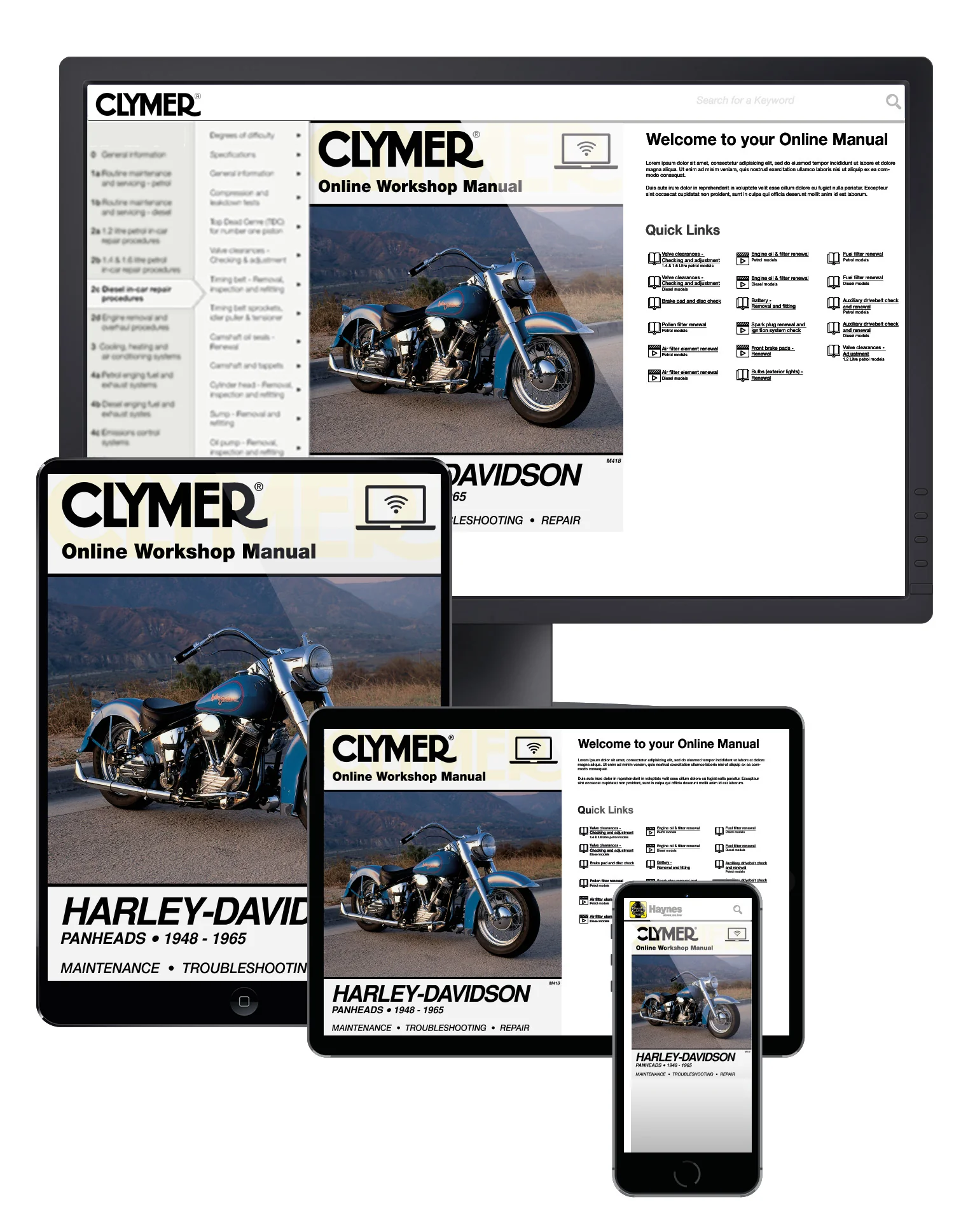 Harley-Davidson Panheads Motorcycle (1948-1965) Service Repair Manual - Image 2