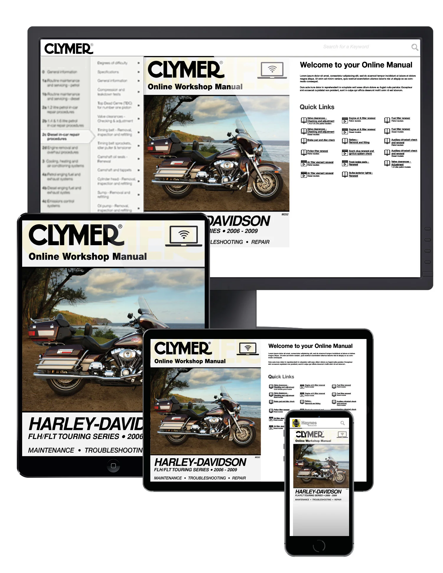Harley-Davidson Road King, Electra Glide & Screaming Eagle (2006-2009) Clymer Repair Manual - Image 2