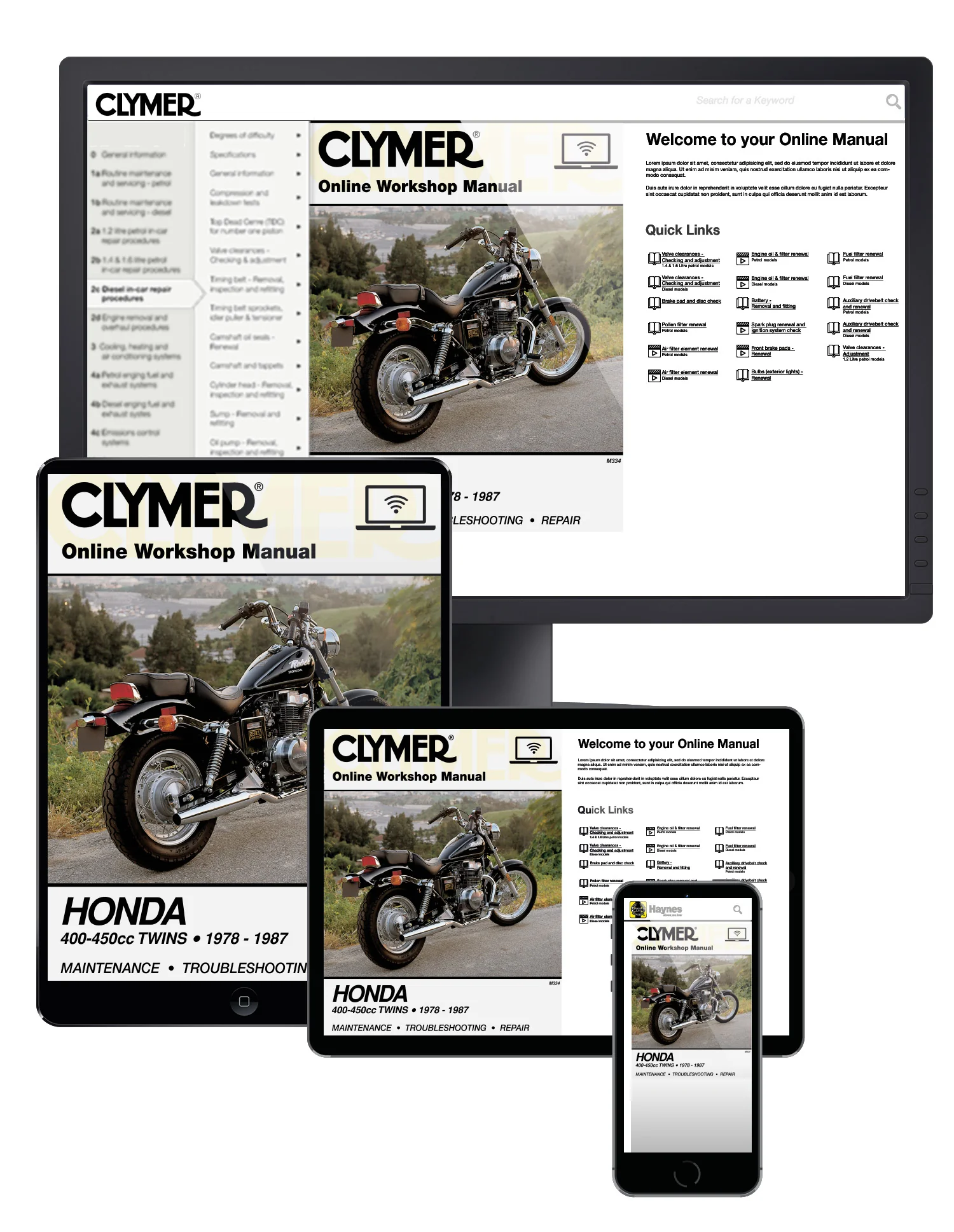 Honda CB/CM400-450 & CMX450 Motorcycle (1978-1987) Service Repair Manual - Image 2