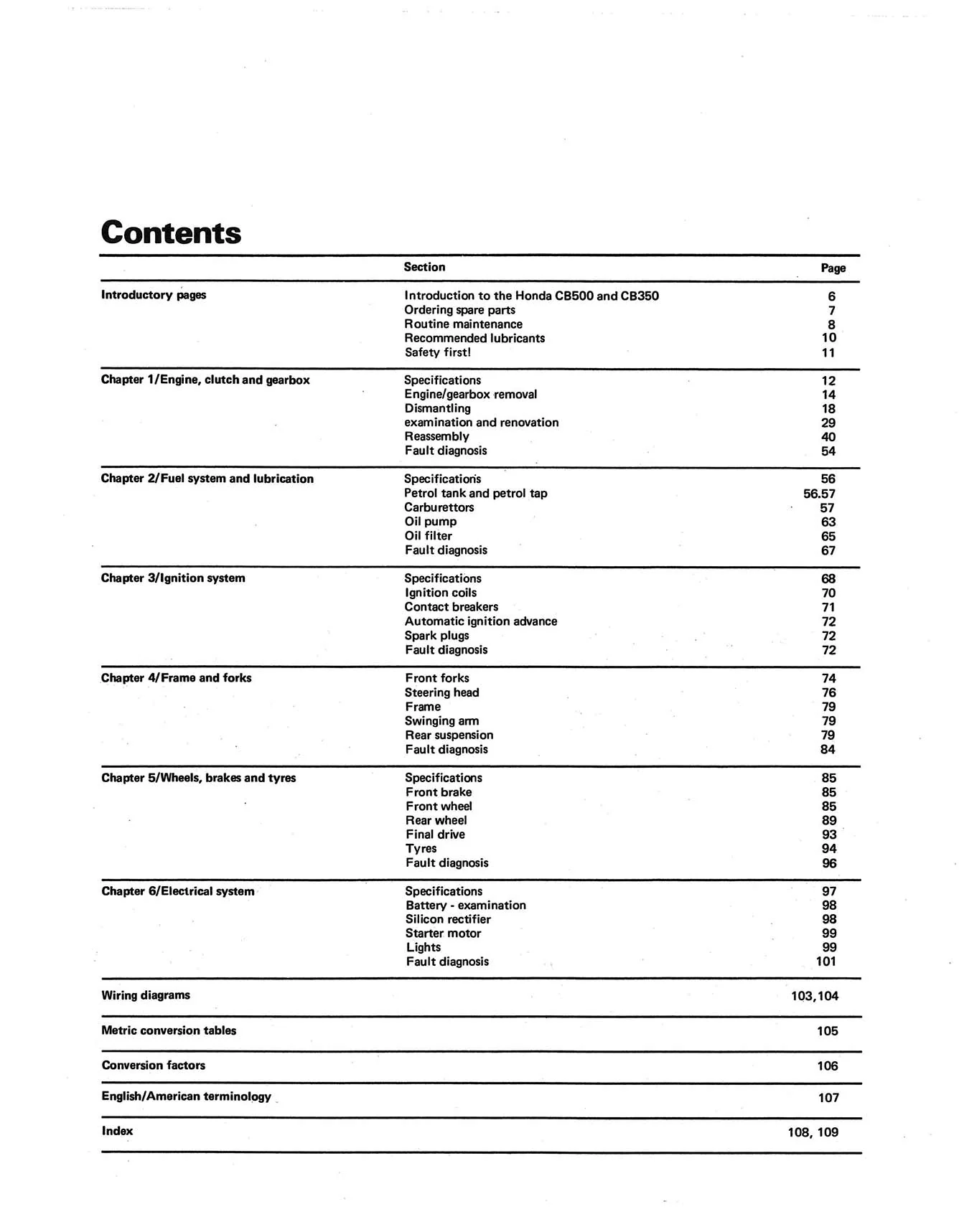 Honda CB350 & CB500 Fours 1971-1975 Haynes Repair Manual - Image 3