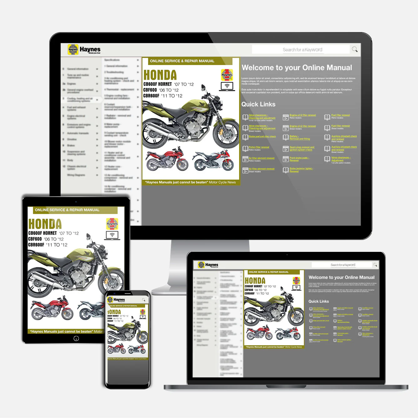 Honda CB600 Hornet, CBF600 & CBR600F (2007-2012) Haynes Repair Manual - Image 9