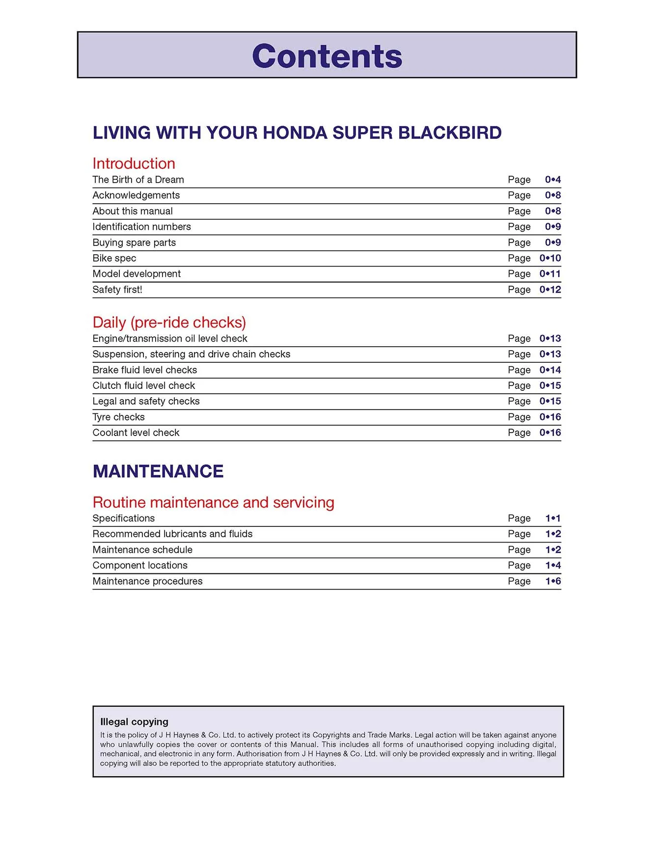Honda CBR1100XX Super Blackbird (1997-2007) Haynes Repair Manual - Image 3
