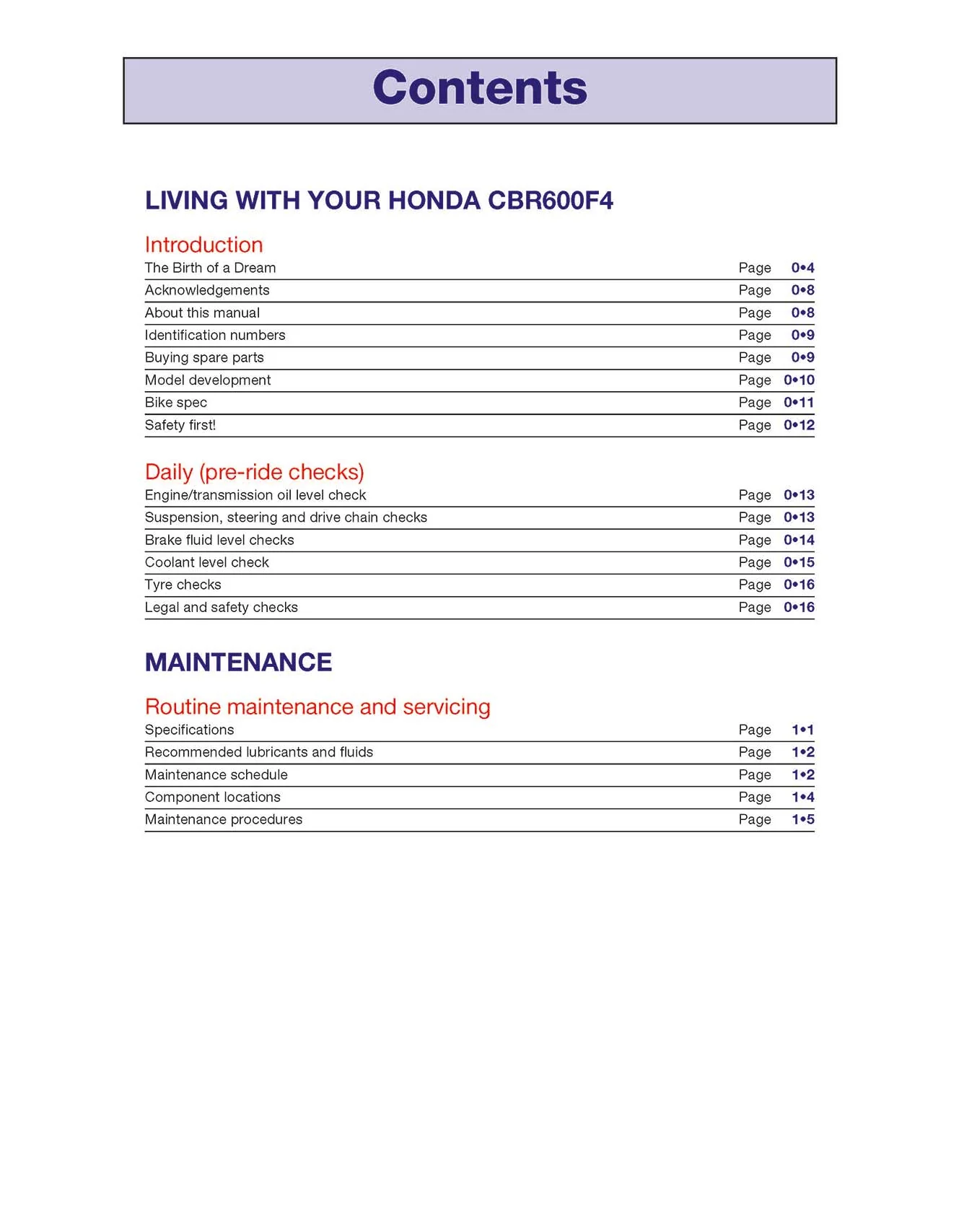 Honda CBR600F4 (1999-2006) Haynes Repair Manual - Image 3