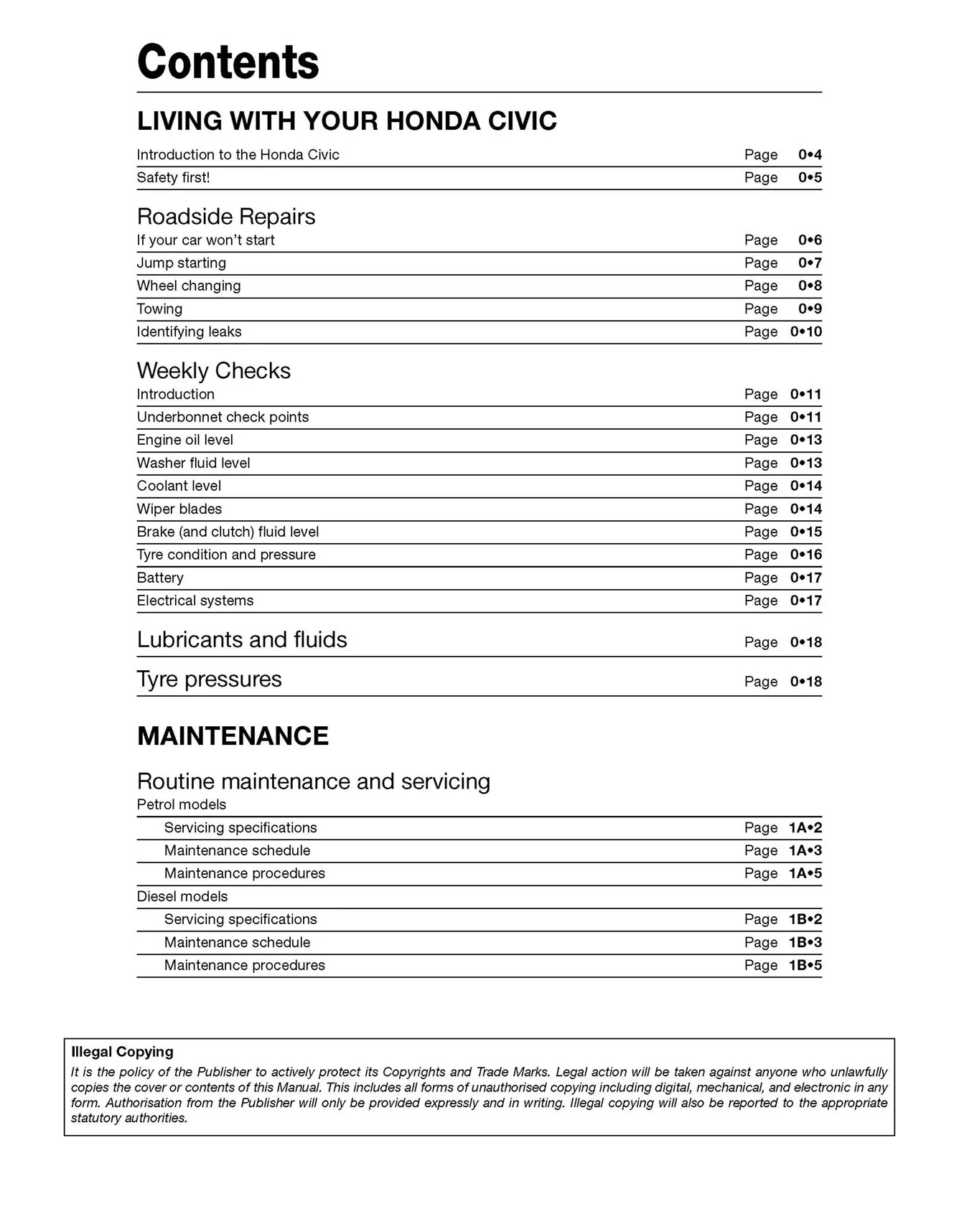 Honda Civic (Jan 2006-2012) Haynes Repair Manual - Image 4