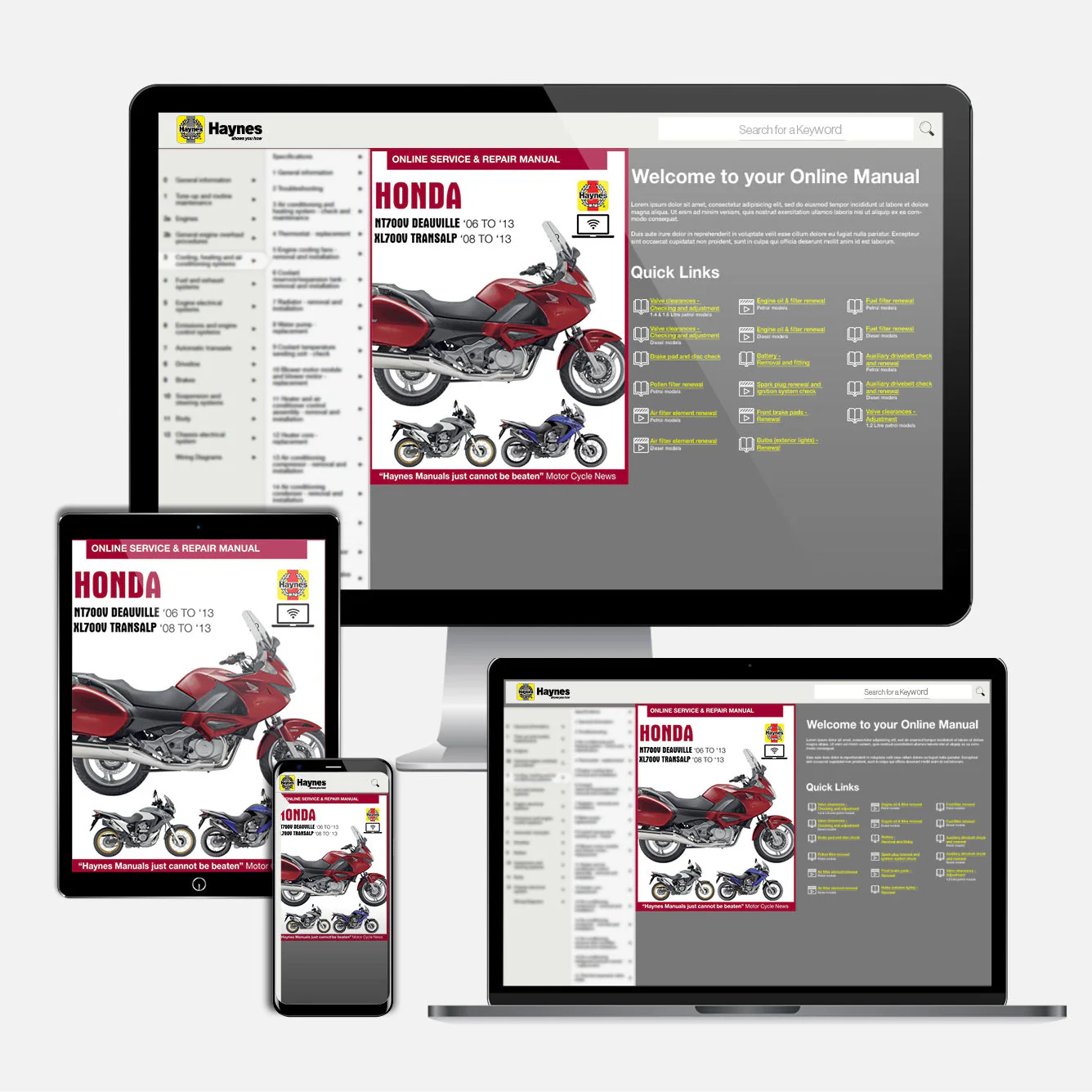 Honda NT700V Deauville & XL700V Transalp (2006-2013) Haynes Repair Manual - Image 9
