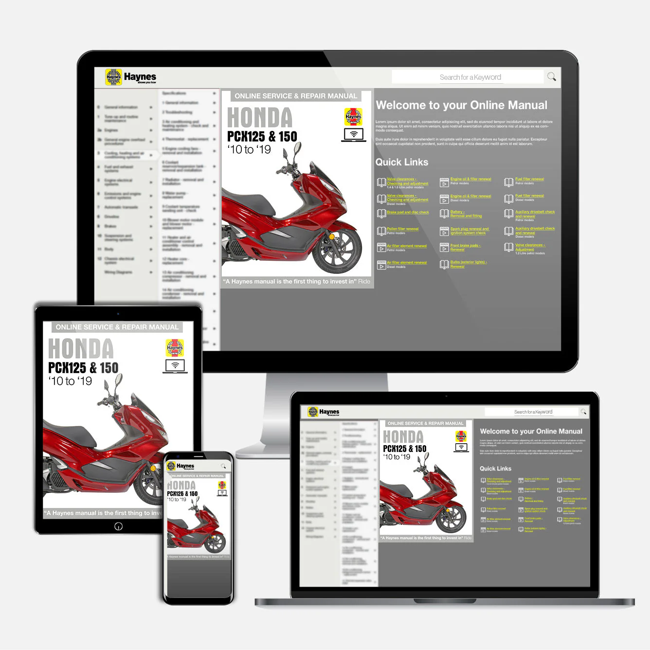 Honda PCX125 & 150 Scooters (2010-2019) Haynes Repair Manual - Image 9