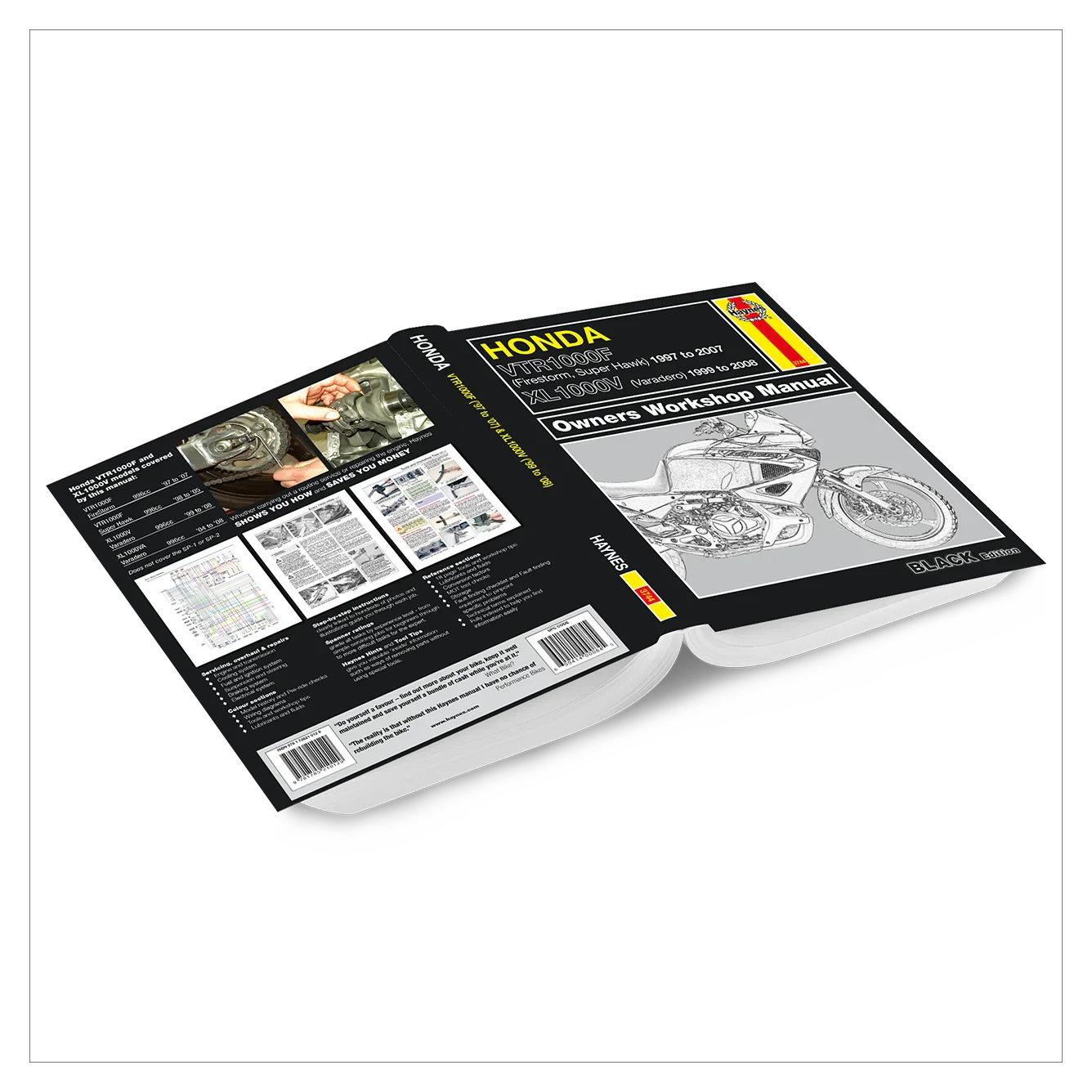 Honda VTR1000F (FireStorm, Super Hawk) (1997-2007) & XL1000V (Varadero) (1999-2008) Haynes Repair Manual - Premium Hardback Edition - Image 2