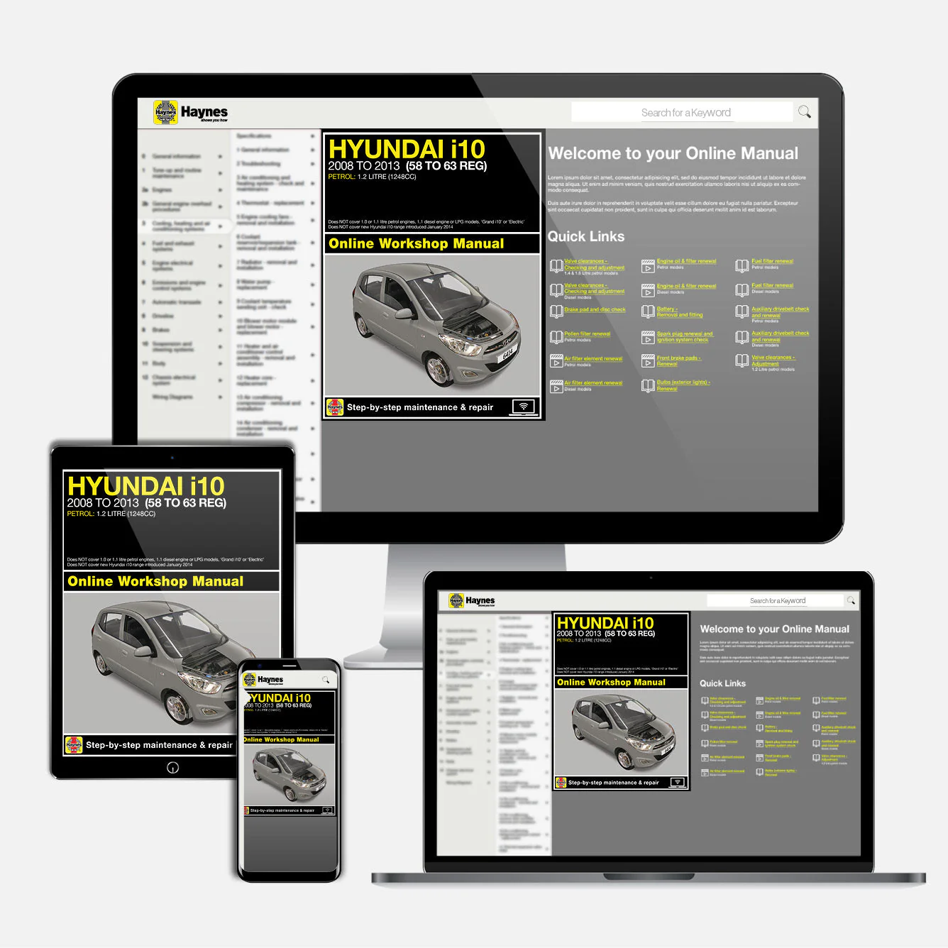 Hyundai i10 (2008-2013) 58 to 63 Petrol Haynes Repair Manual - Image 9
