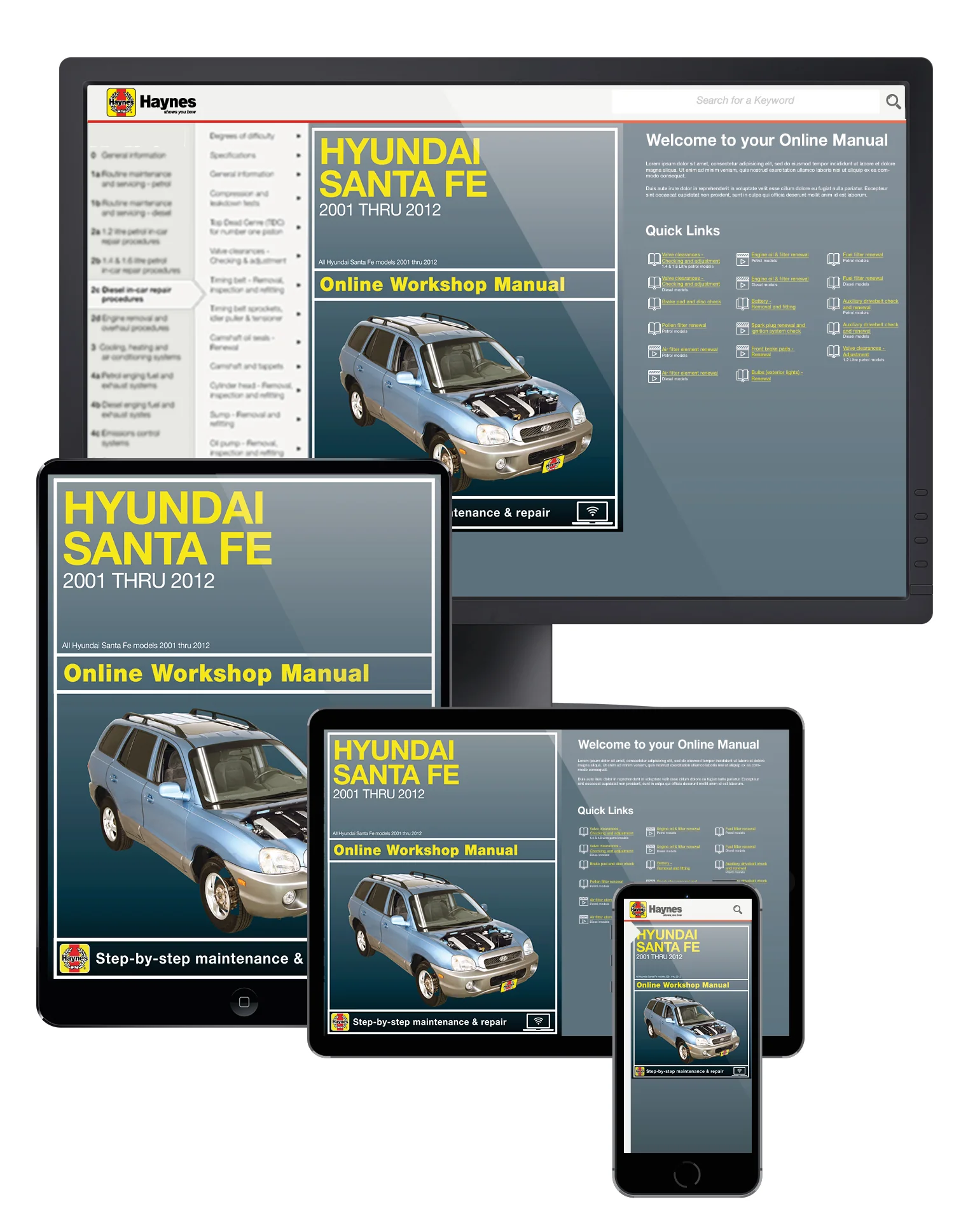 Hyundai Santa Fe (2001-2012) Haynes Repair Manual (USA) - Image 2