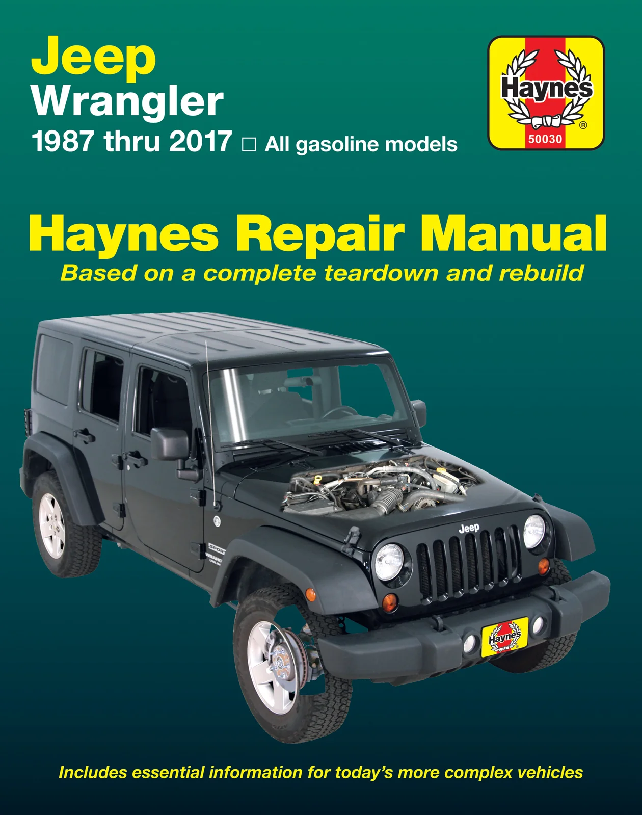 Jeep Wrangler 4-cyl & 6-cyl, 2WD & 4WD (1987-2017) Haynes Repair Manual (USA)