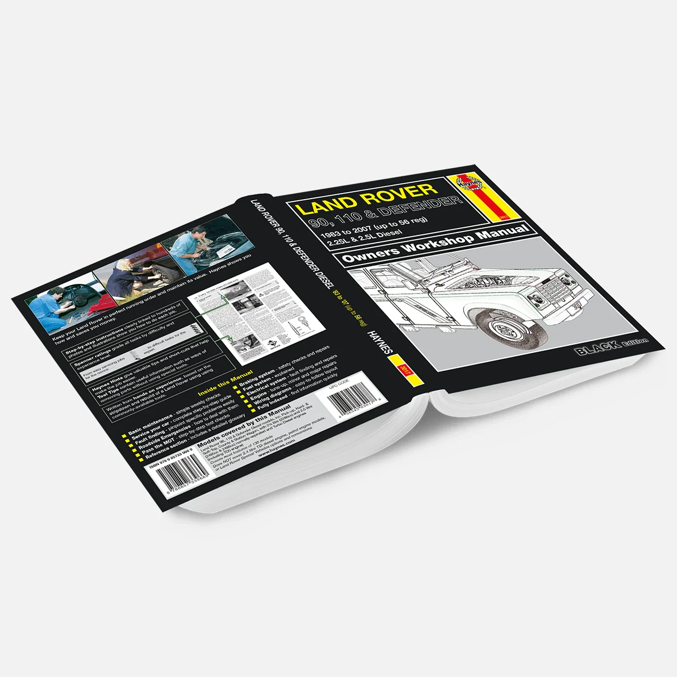 Land Rover 90, 110 & Defender Diesel (1983-2007) Haynes Repair Manual - Premium Hardback Black Edition - Image 2