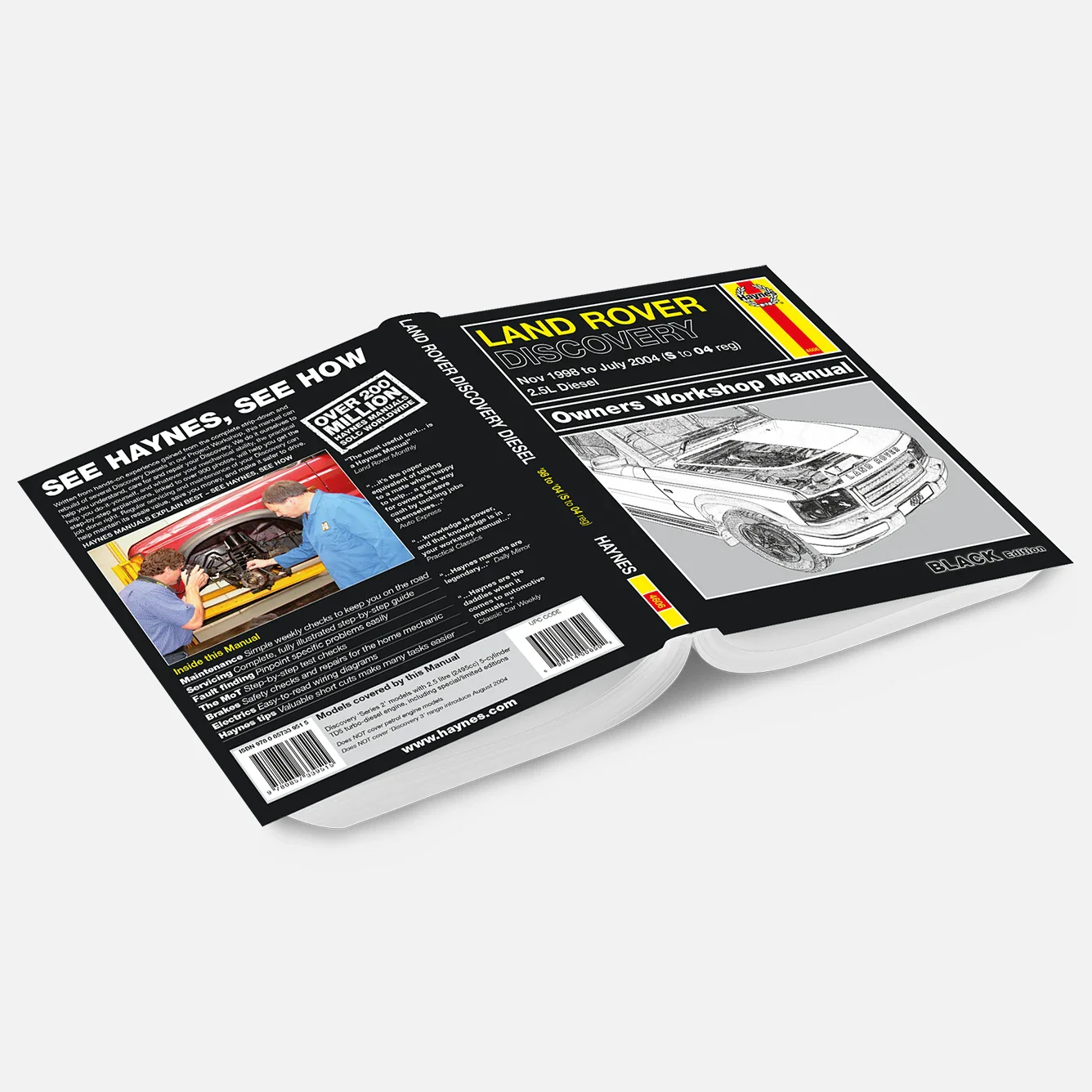 Land Rover Discovery Diesel (Nov 1998-Jul 2004) Haynes Repair Manual - Premium Hardback Black Edition - Image 2