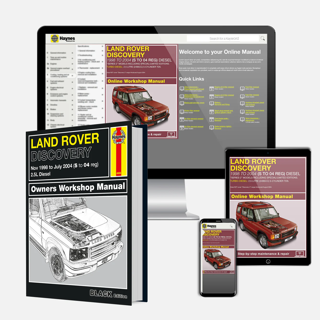 Land Rover Discovery Diesel (Nov 1998-Jul 2004) Haynes Repair Manual - Premium Hardback Black Edition - Image 9