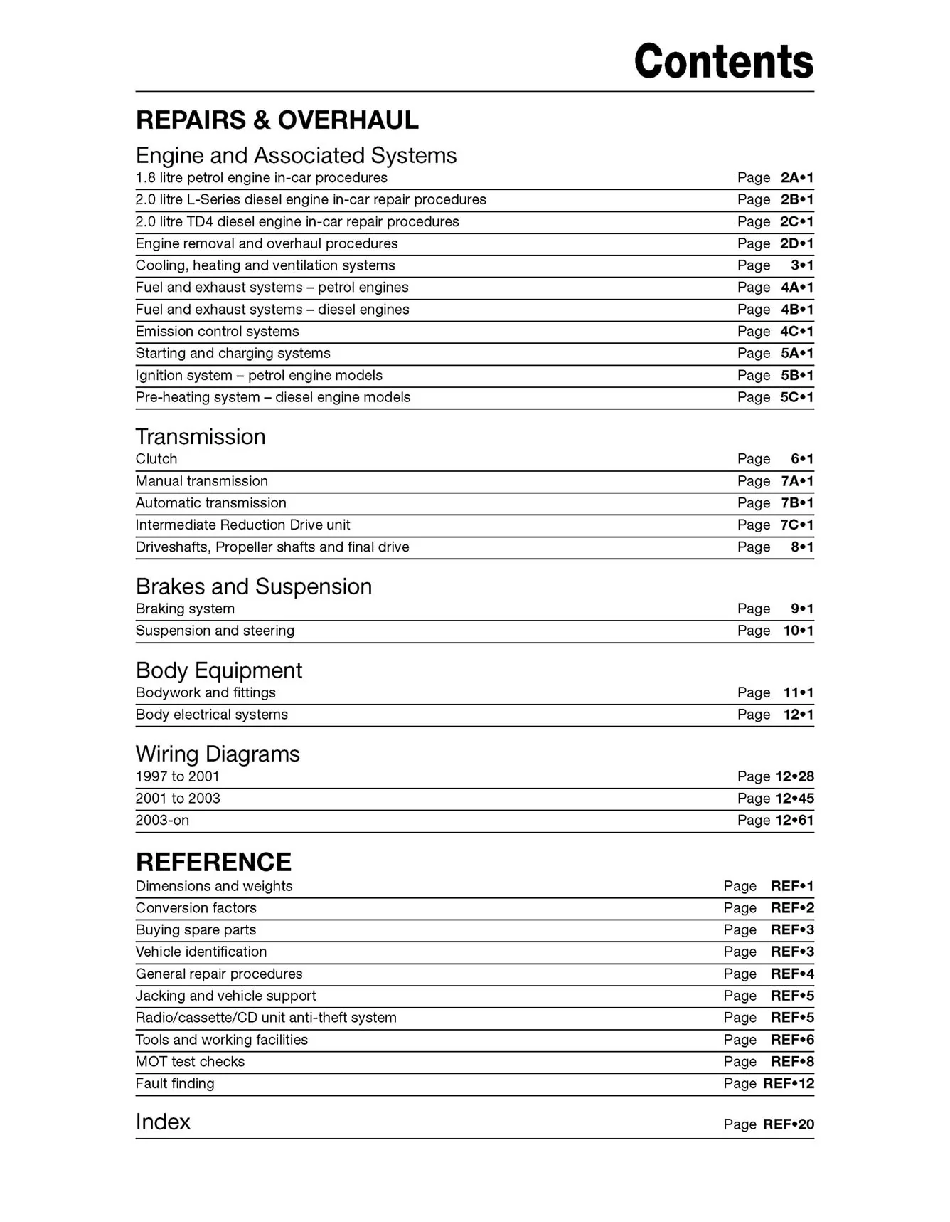 Land Rover Freelander (1997-Oct 2006) Haynes Repair Manual - Image 5