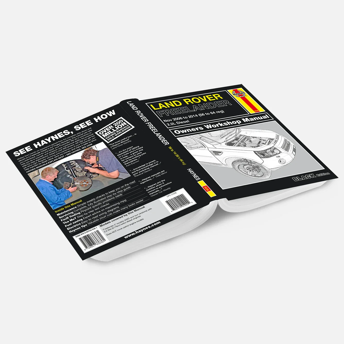 Land Rover Freelander (Nov 2006-2014) Haynes Repair Manual - Premium Hardback Black Edition - Image 2