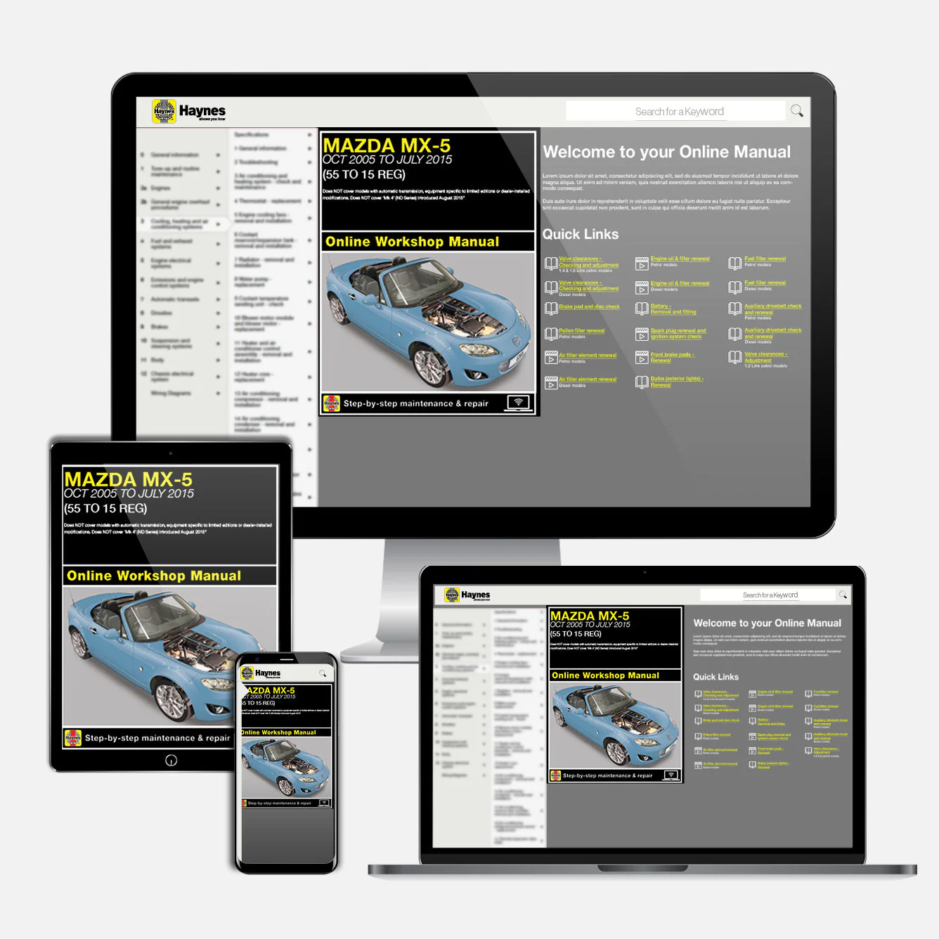 Mazda MX-5 (Oct 2005-July 2015) 55 to 15 Haynes Repair Manual - Image 9