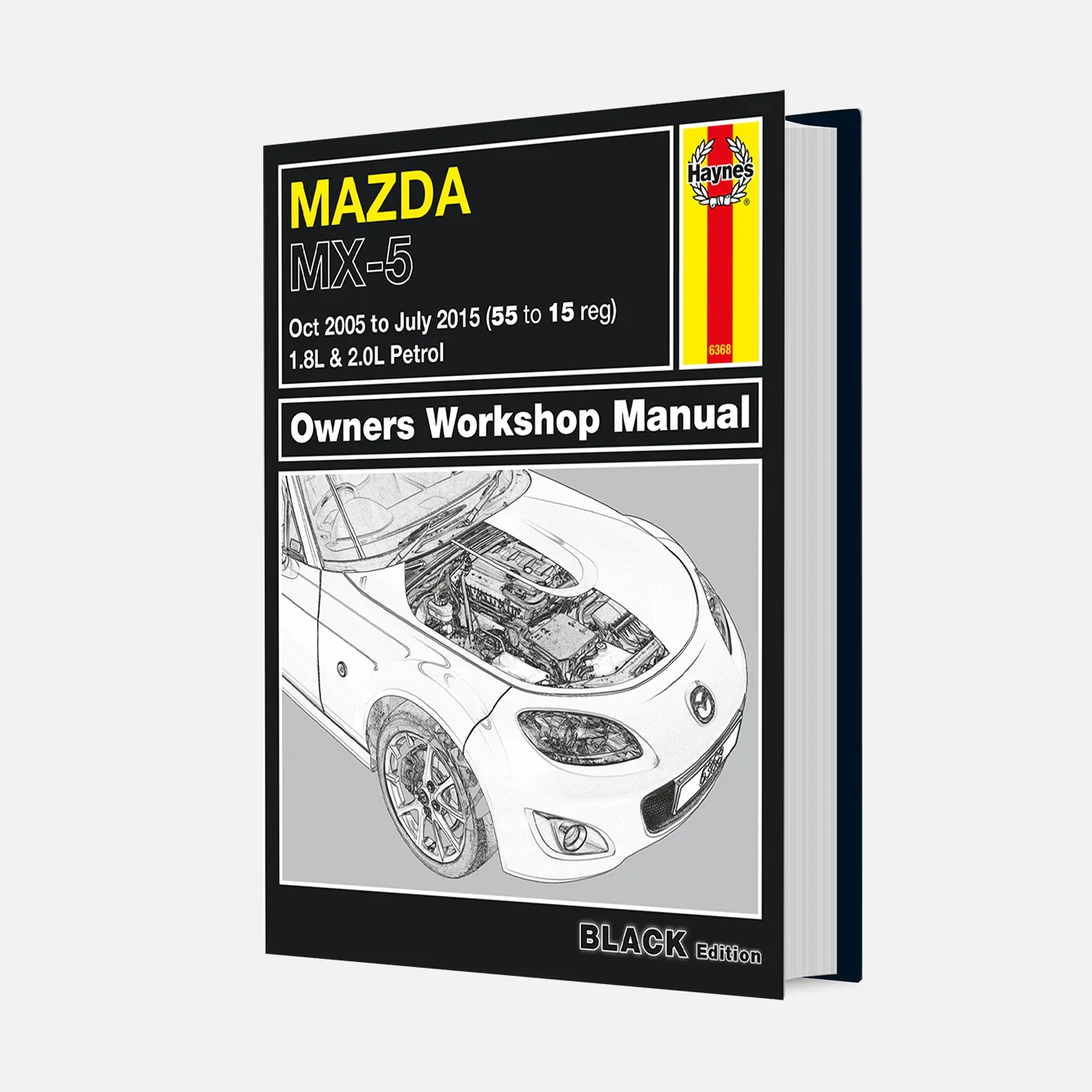 Mazda MX-5 (Oct 2005-July 2015) 55 to 15 Haynes Repair Manual - Premium Hardback Black Edition