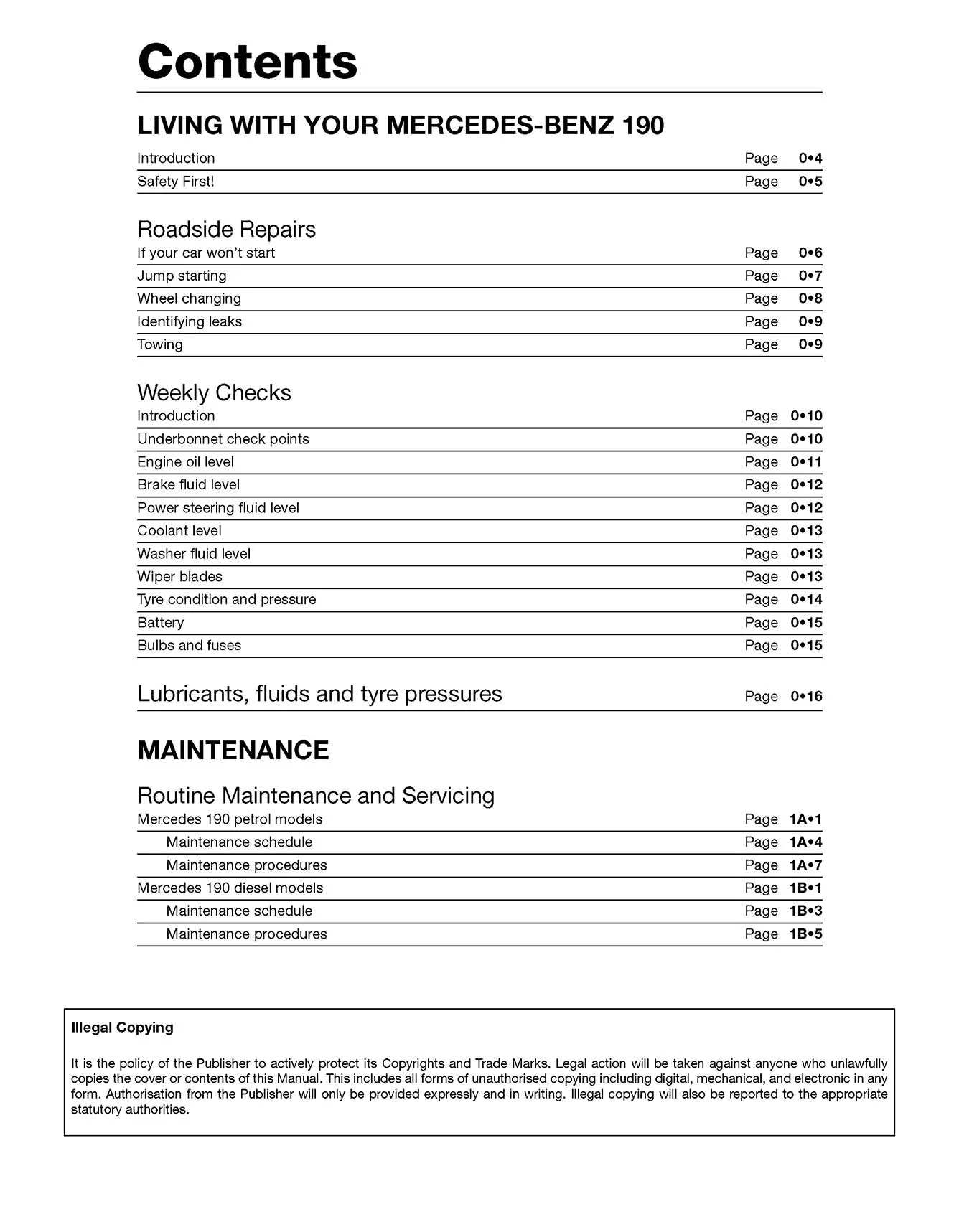 Mercedes-Benz 190, 190E & 190D Petrol & Diesel (1983-1993) Haynes Repair Manual - Image 3