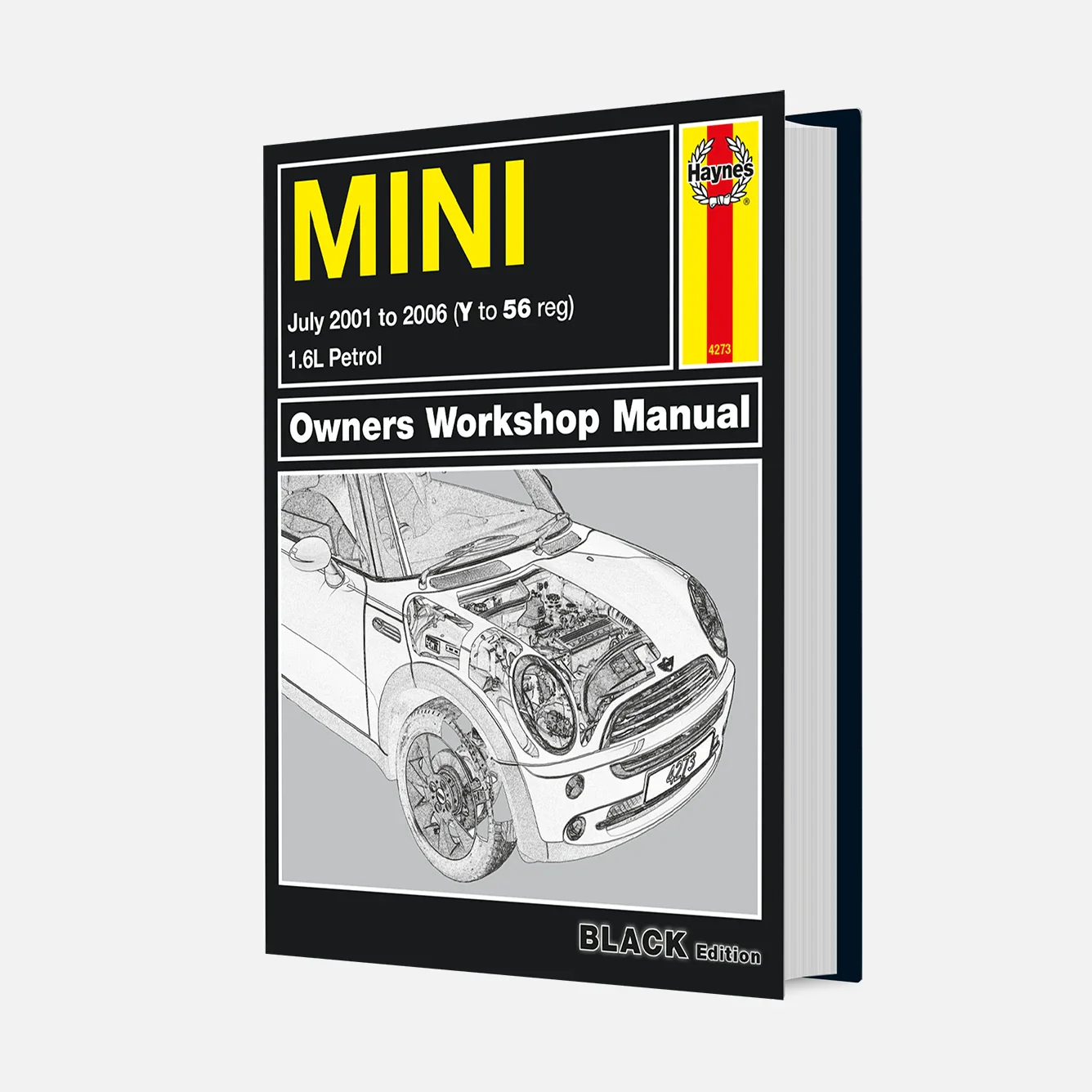MINI Petrol (July 2001-2006) Haynes Repair Manual - Premium Hardback Black Edition