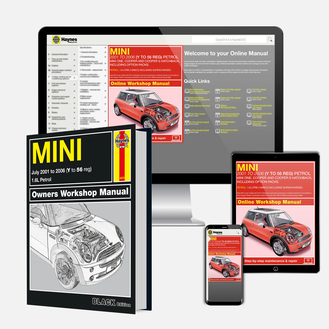 MINI Petrol (July 2001-2006) Haynes Repair Manual - Premium Hardback Black Edition - Image 9