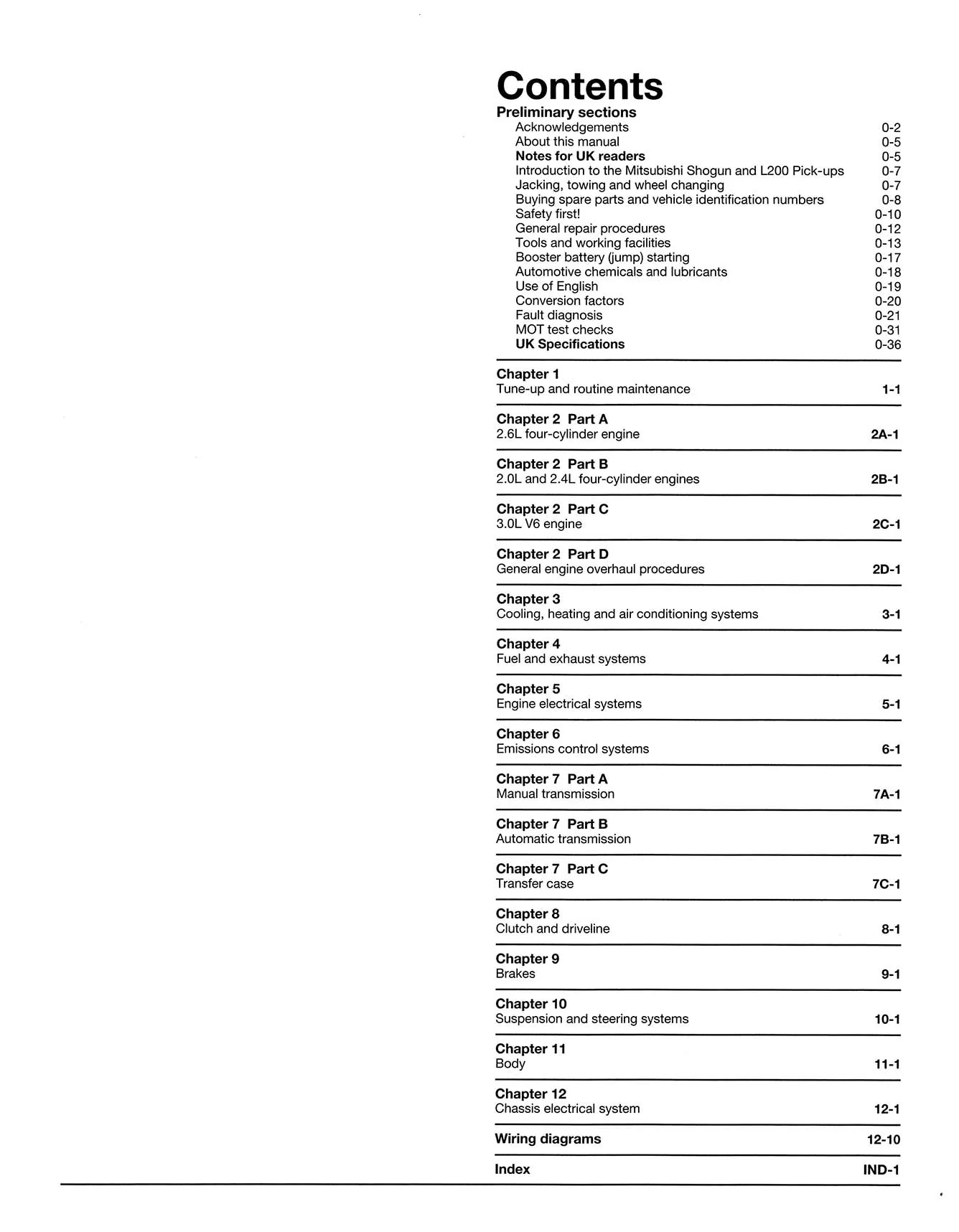 Mitsubishi Shogun & L200 Pick-Ups Petrol (1983-1994) Haynes Repair Manual - Image 3