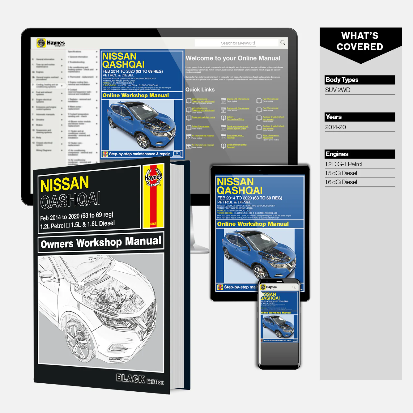 Nissan Qashqai (Feb 2014-2020) 63 to 69 Haynes Repair Manual - Premium Hardback Black Edition - Image 9