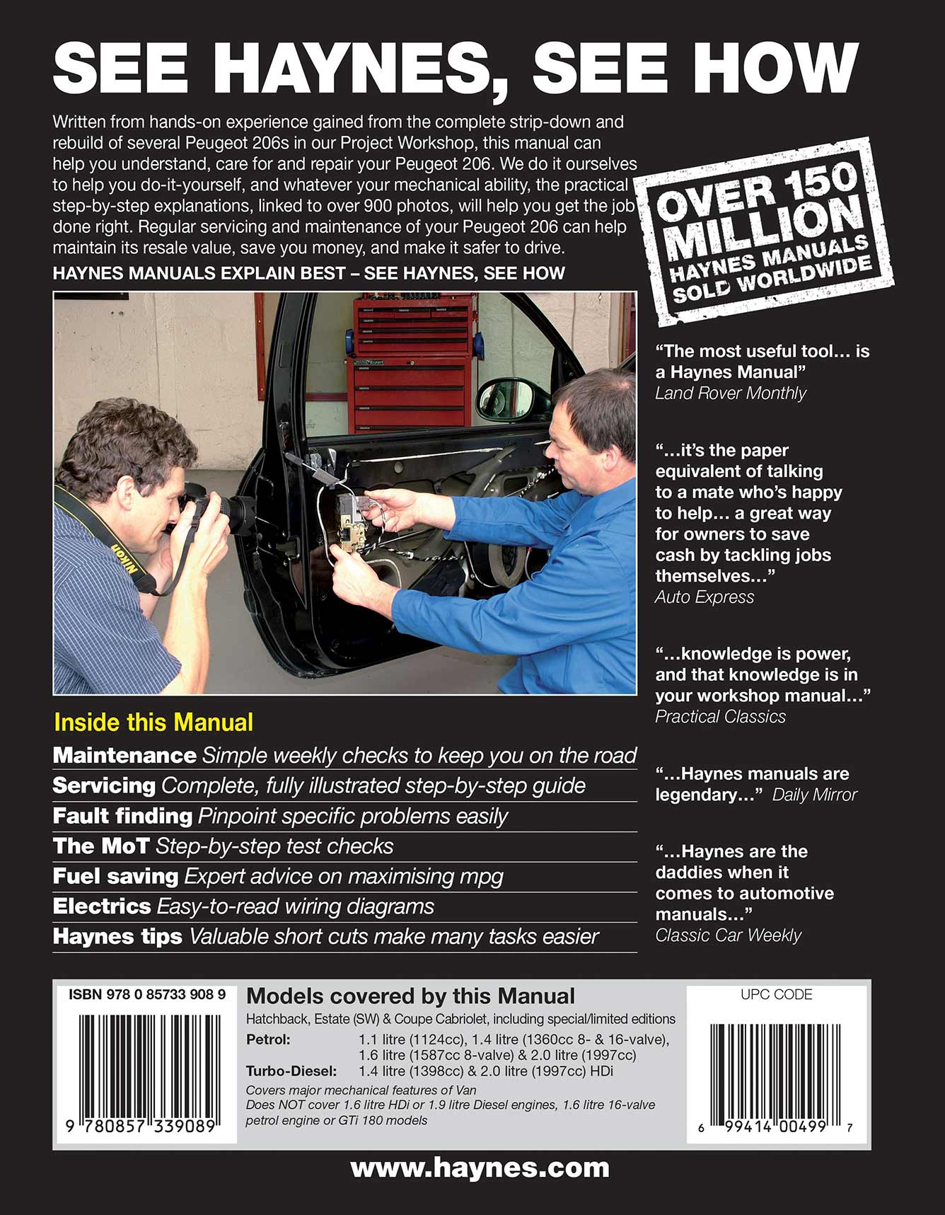 Peugeot 206 Petrol & Diesel (2002-2009) Haynes Repair Manual - Image 3