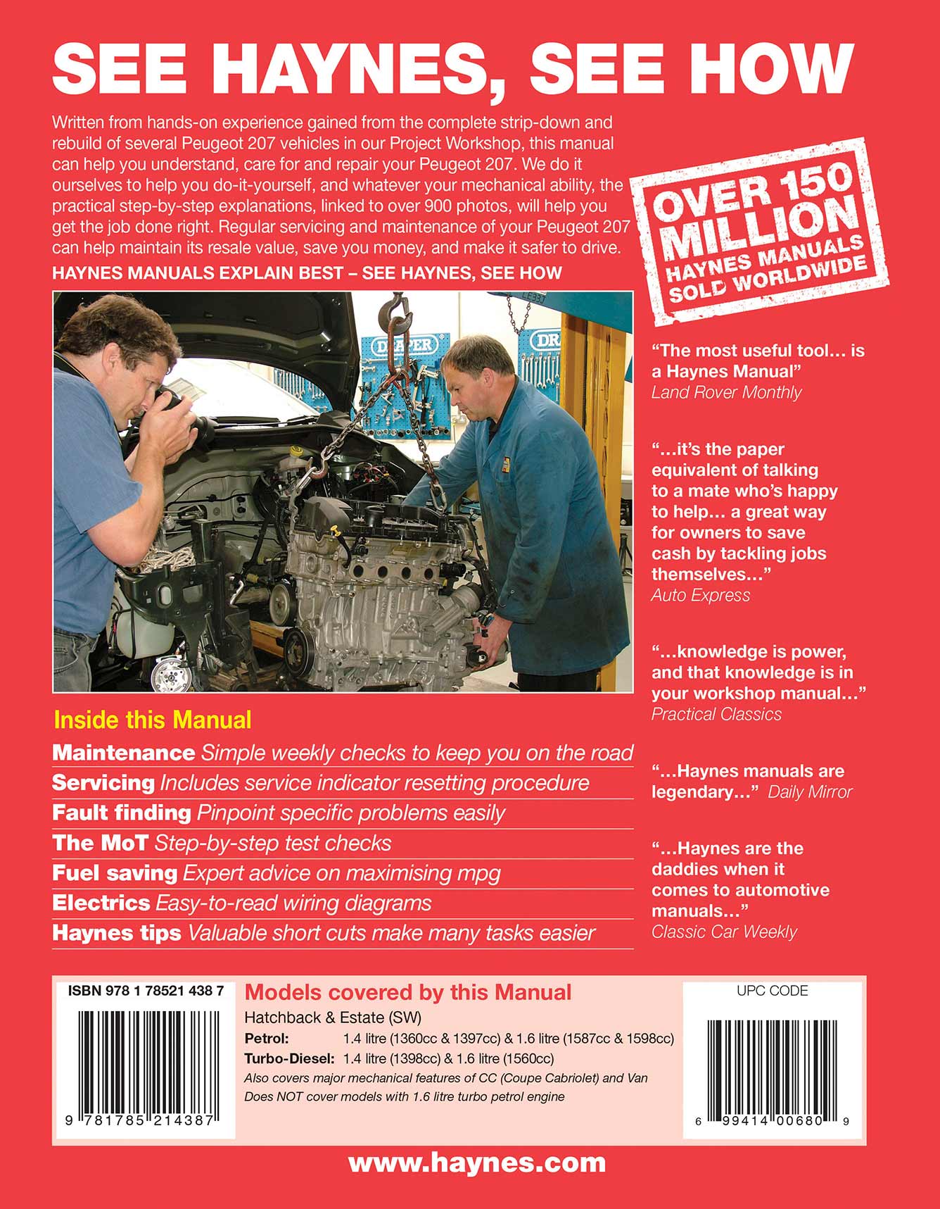 Peugeot 207 Petrol & Diesel 2006-2013 Haynes Repair Manual - Image 3